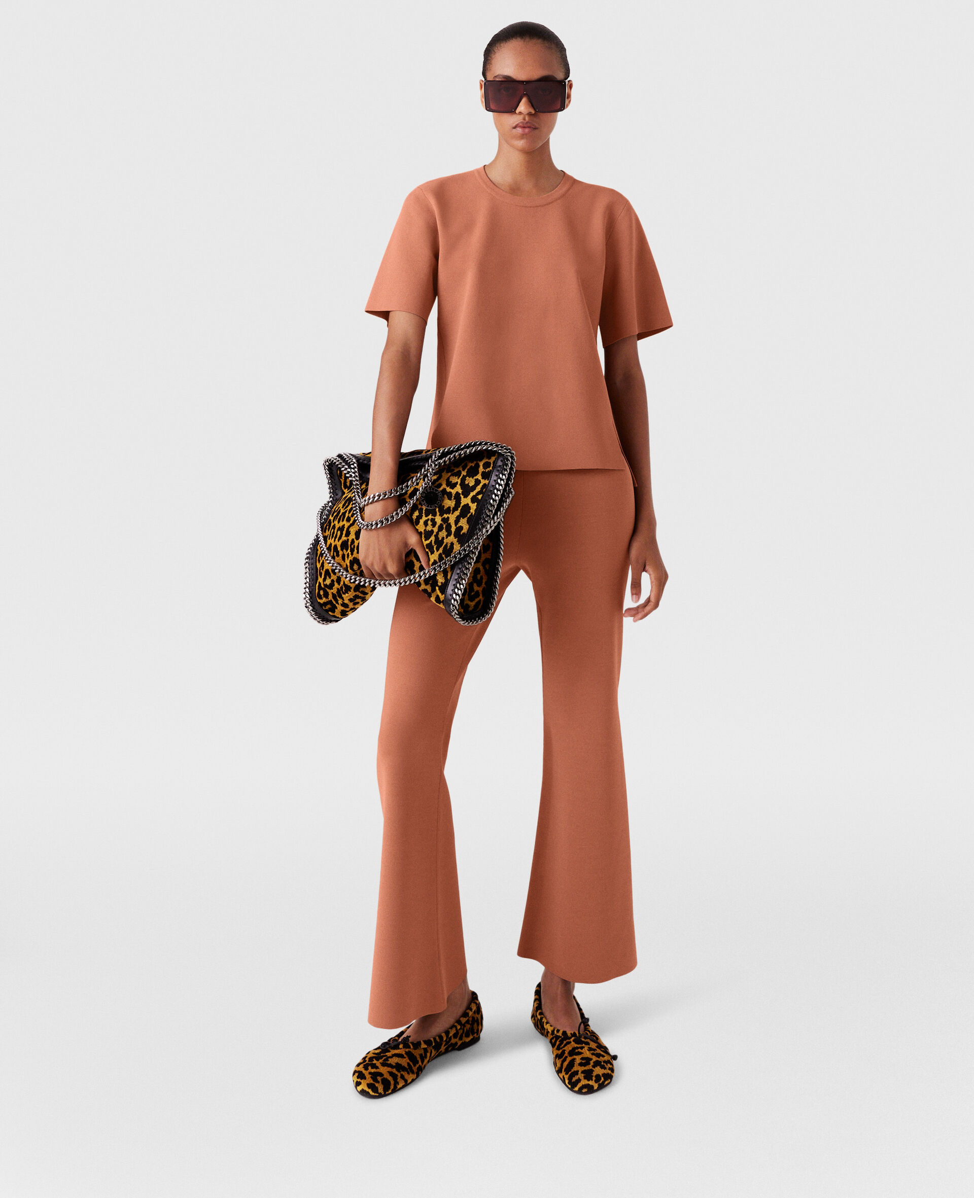 Compact Knit Flared Pants