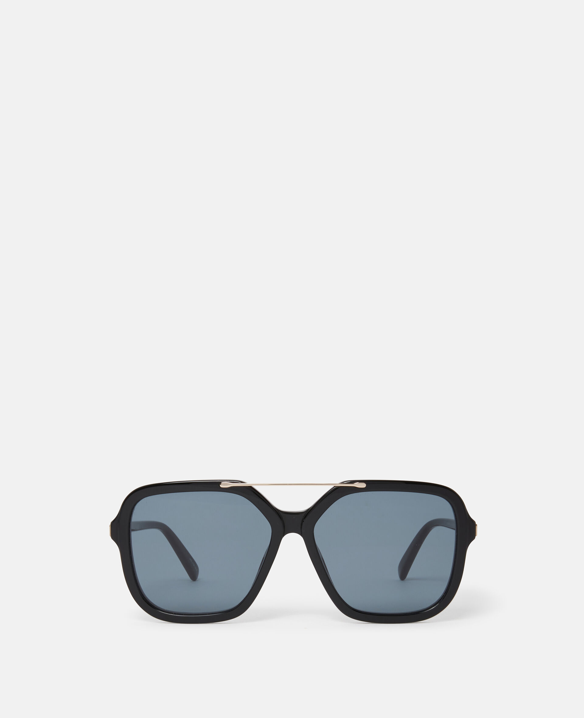 Oversized Square Metal Bar Sunglasses