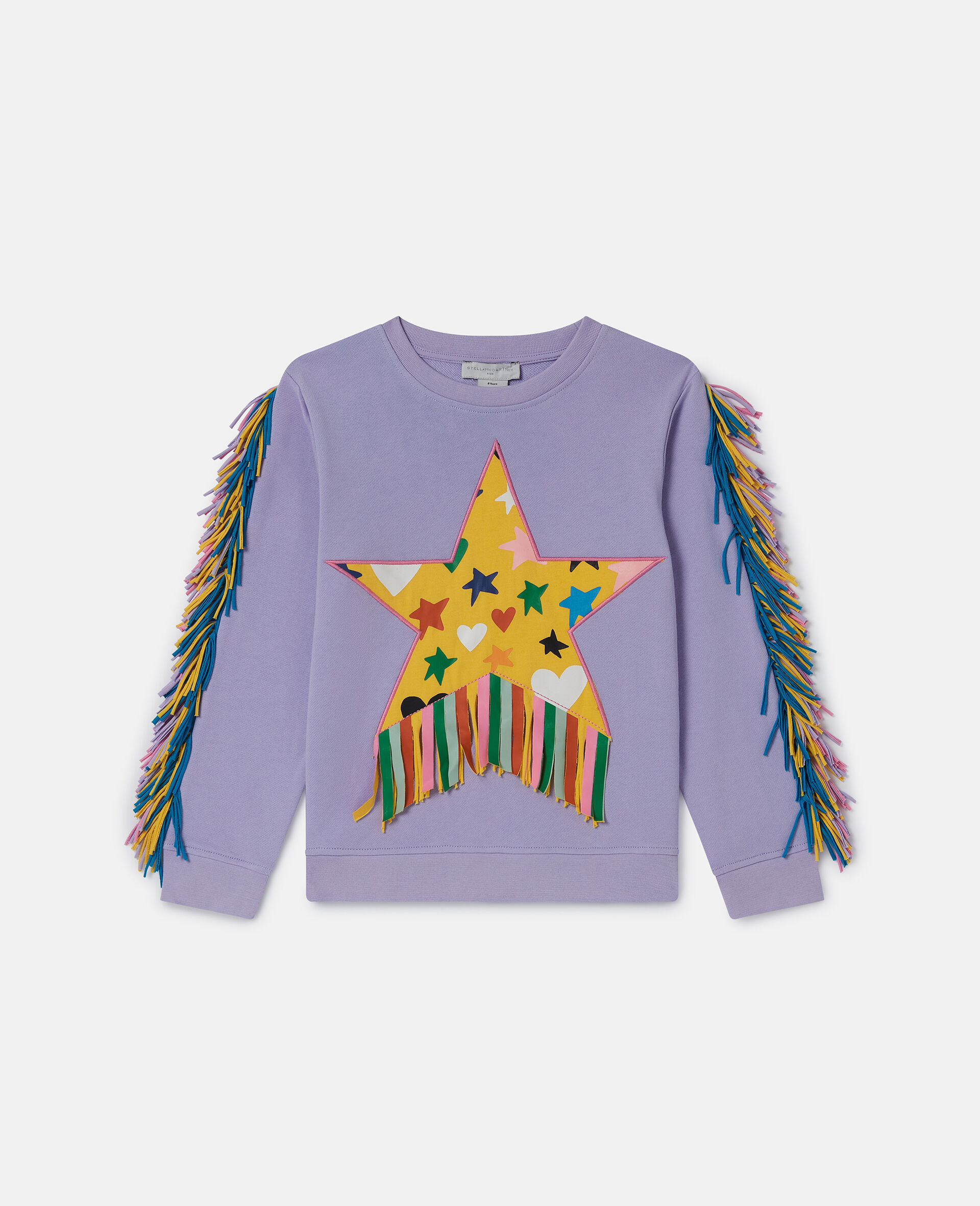 Star Graphic Fringed Sweatshirt