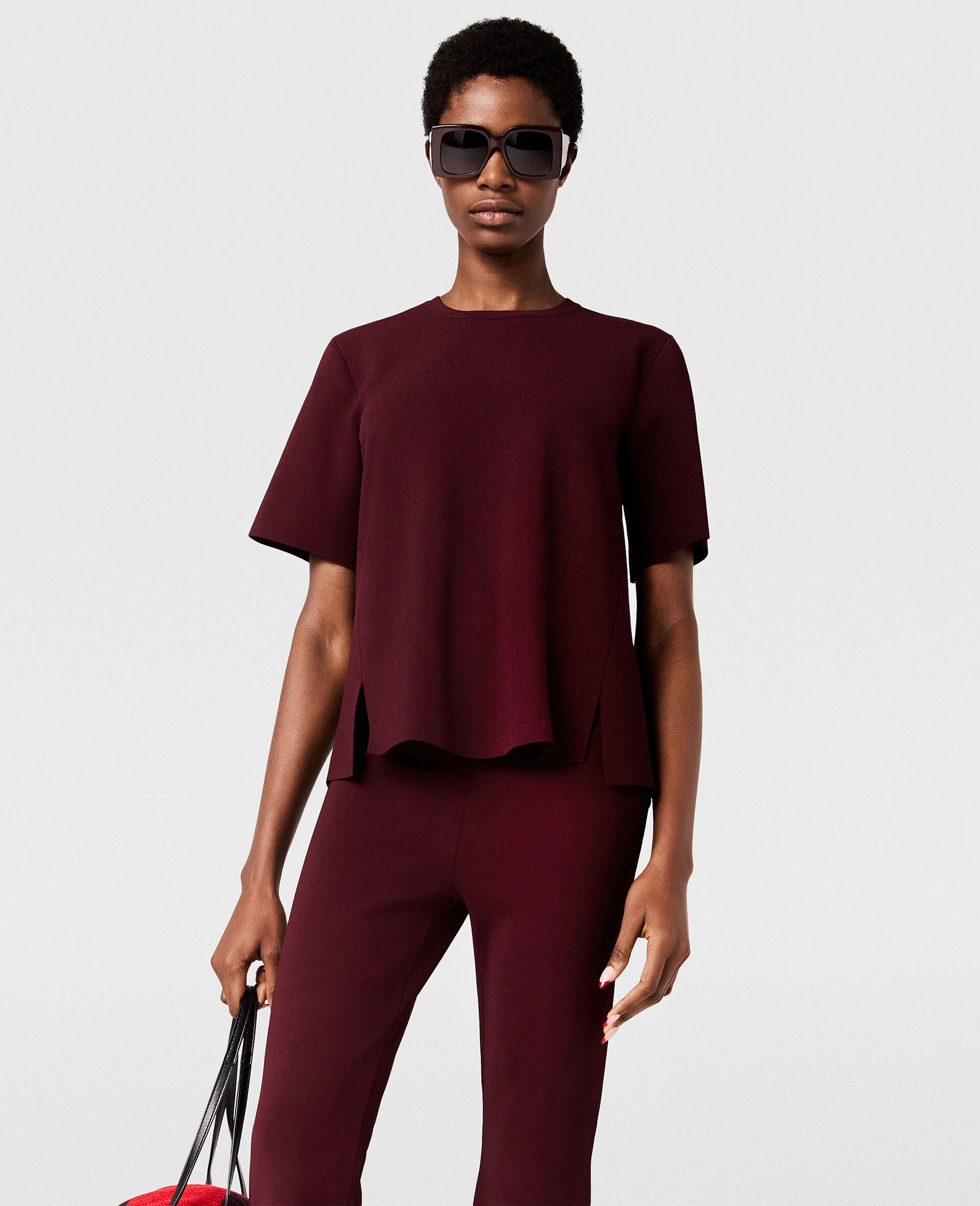 Compact Knit Short-Sleeve T-Shirt