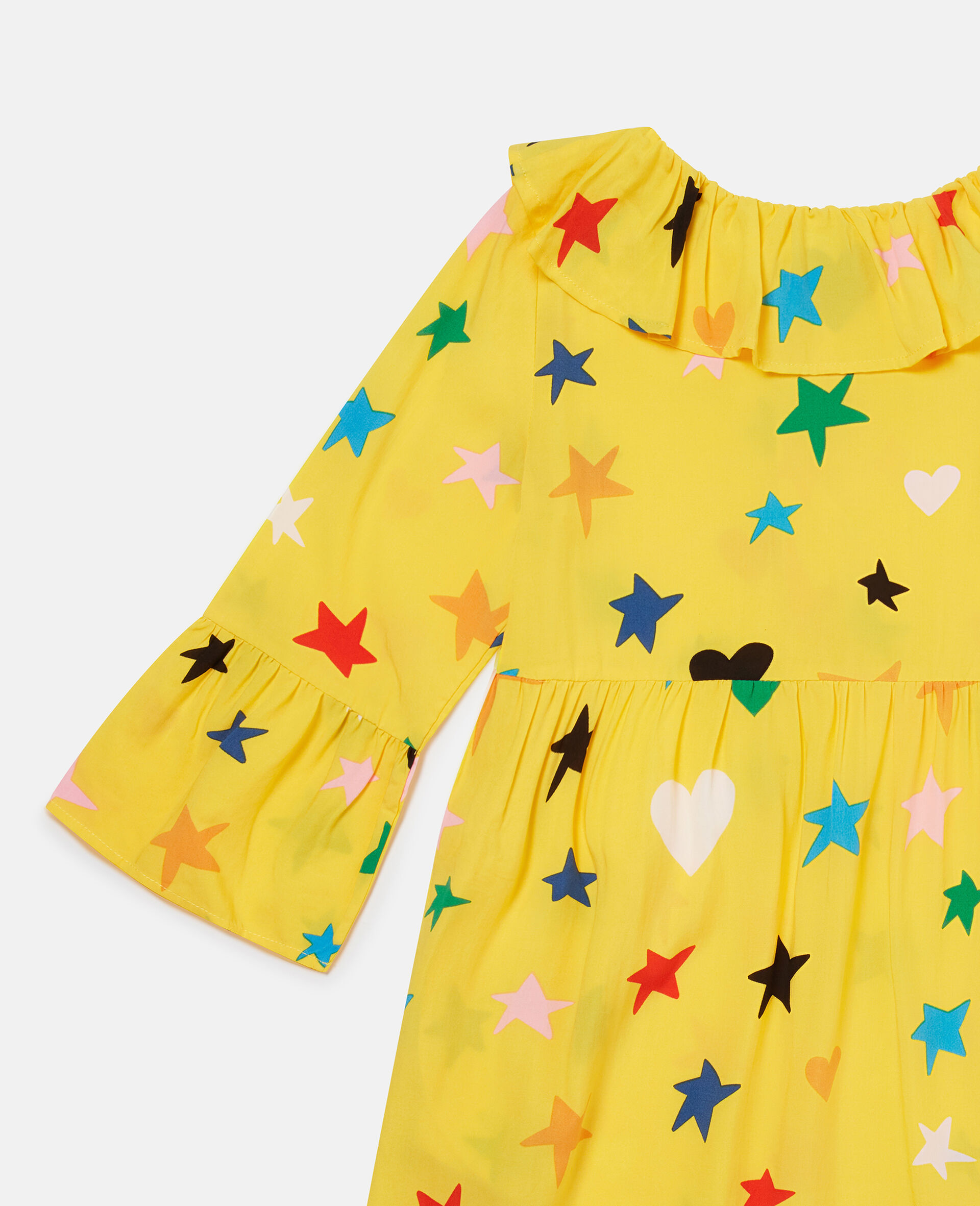 Star Print Long-Sleeve Dress