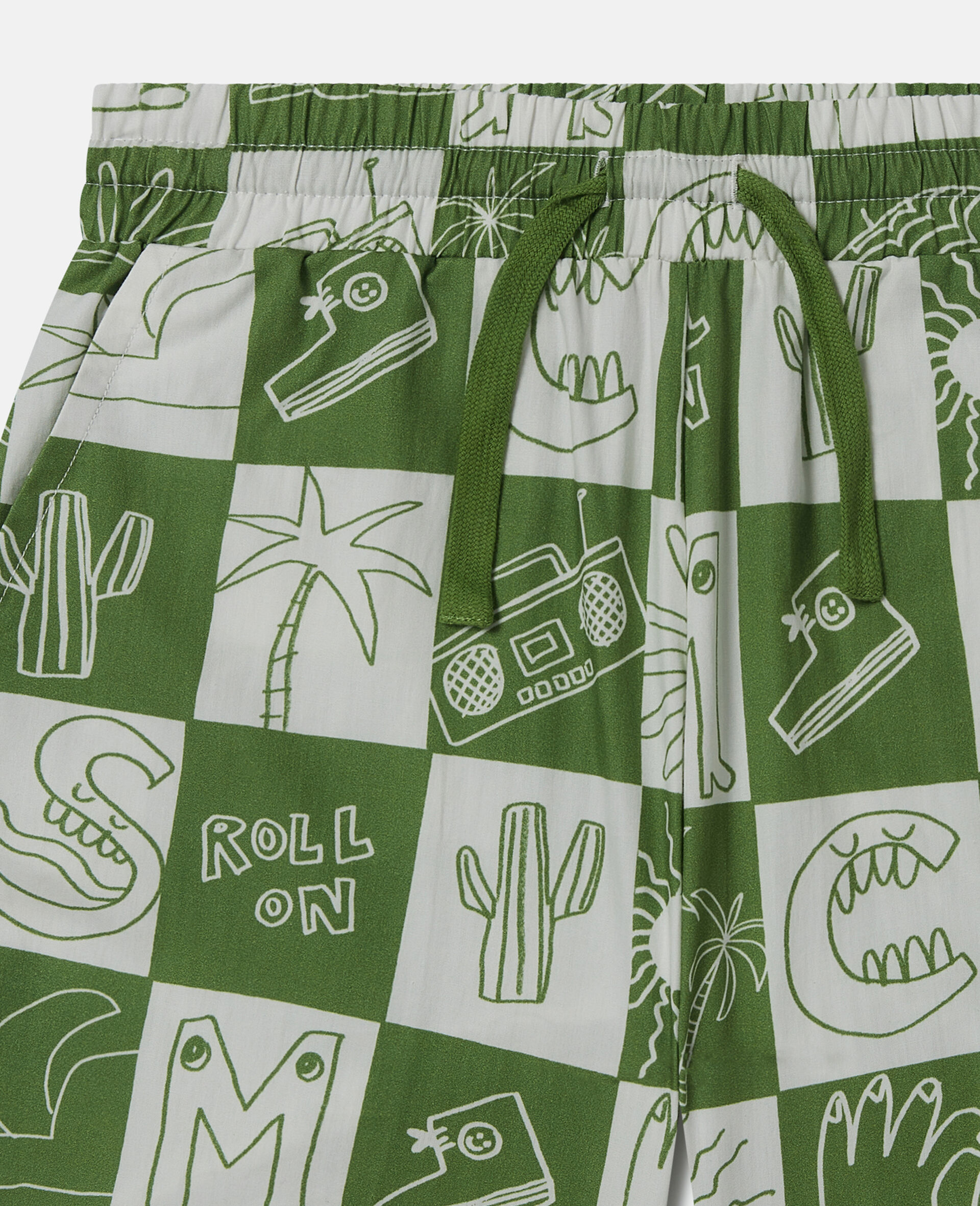 Brand Lettering Check Shorts