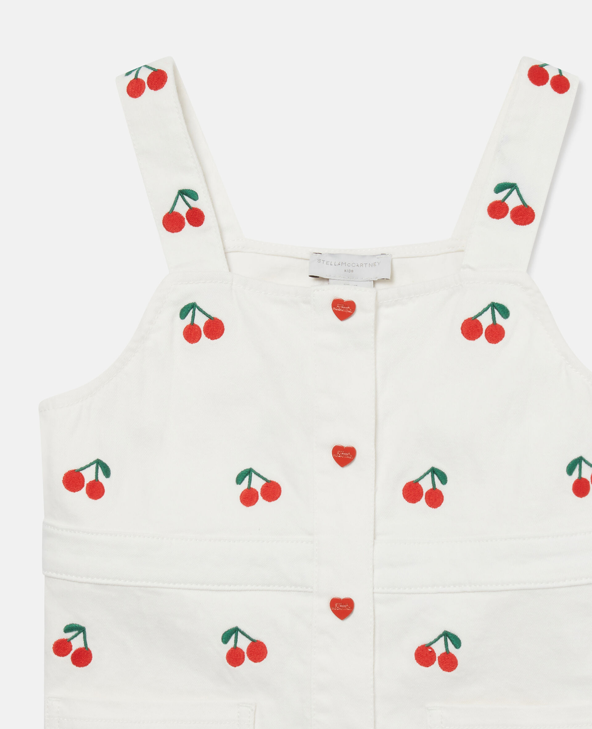 Cherry Embroidered Sleeveless Dress