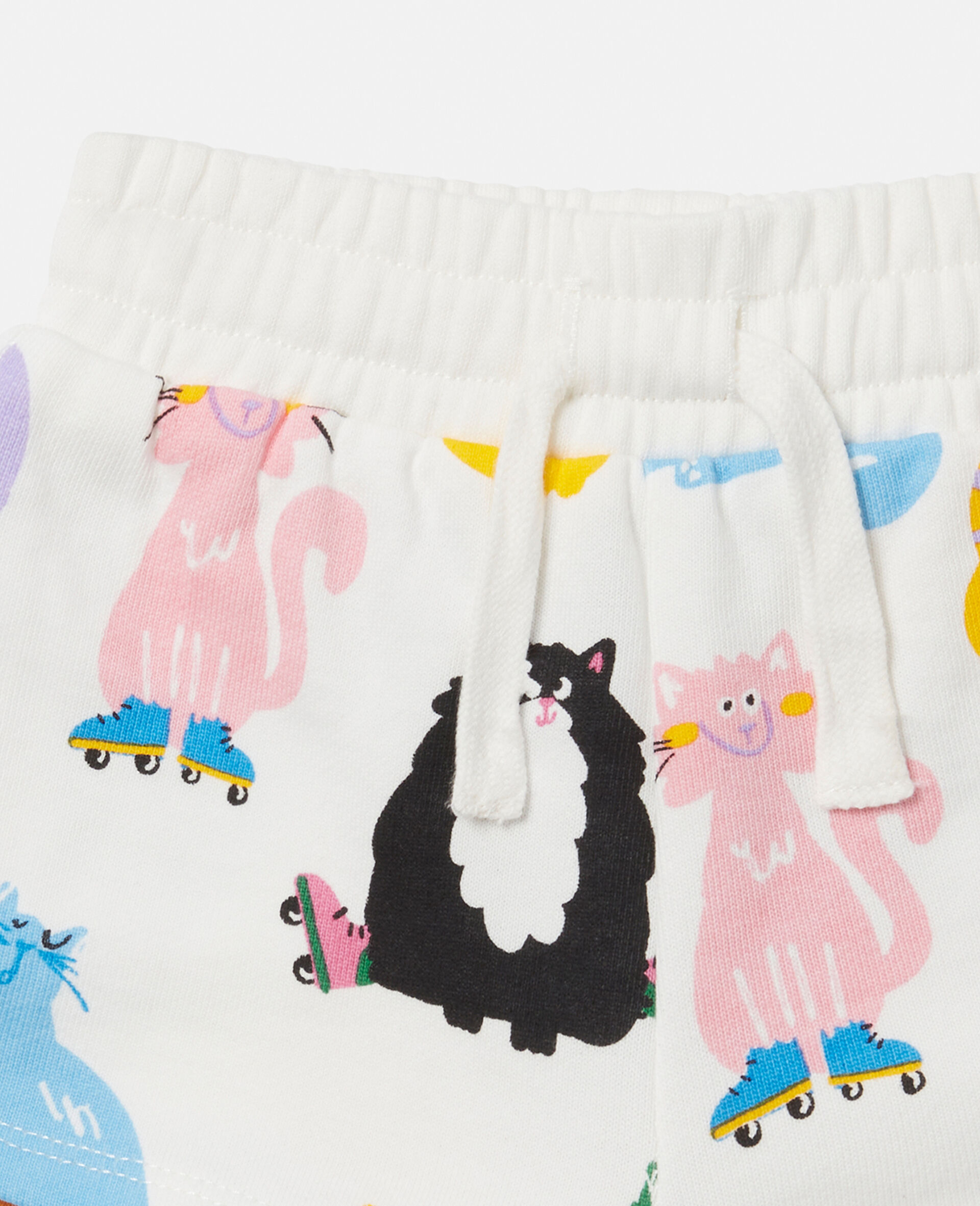 Cats Print Shorts