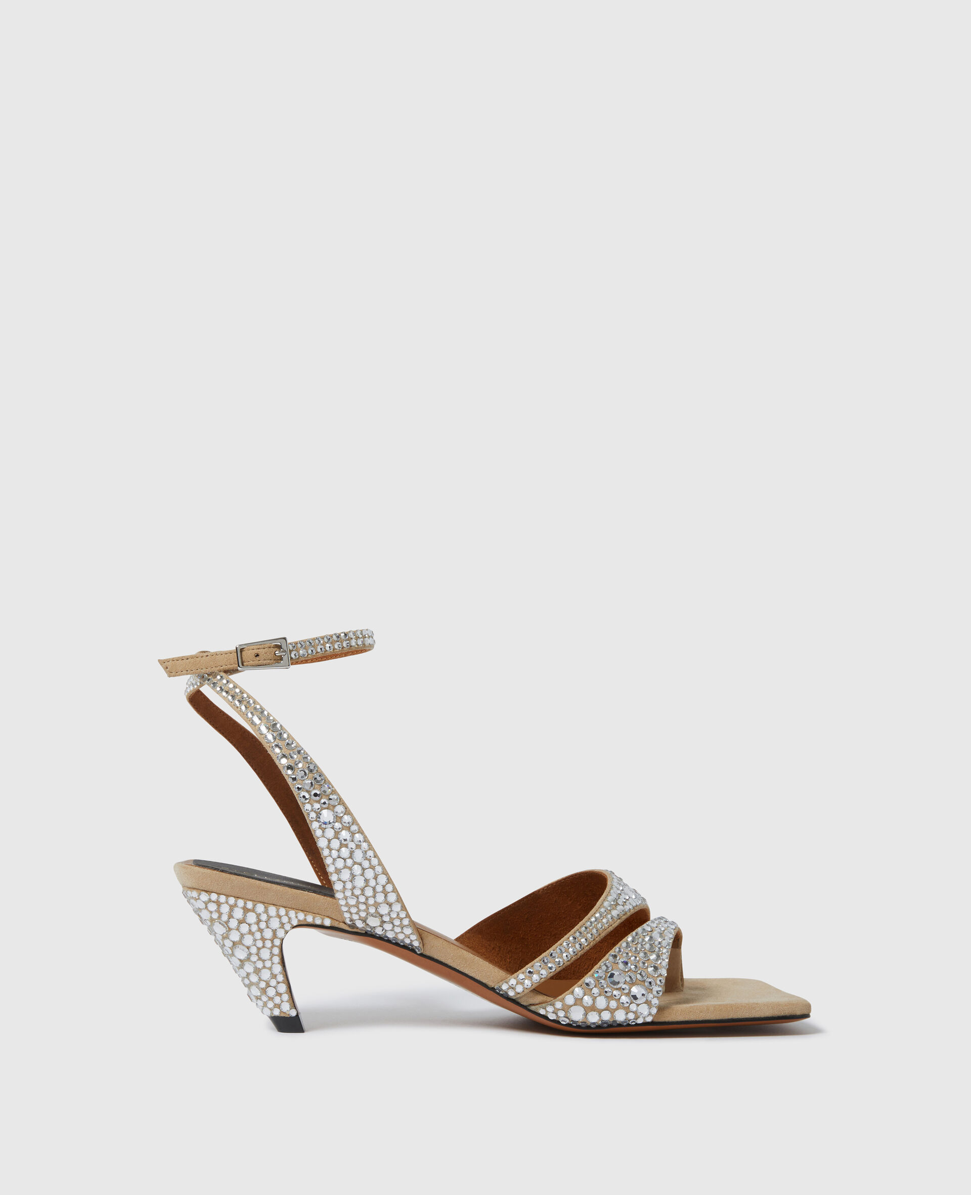 Stella Spur Crystal Hotfix Kitten Heels