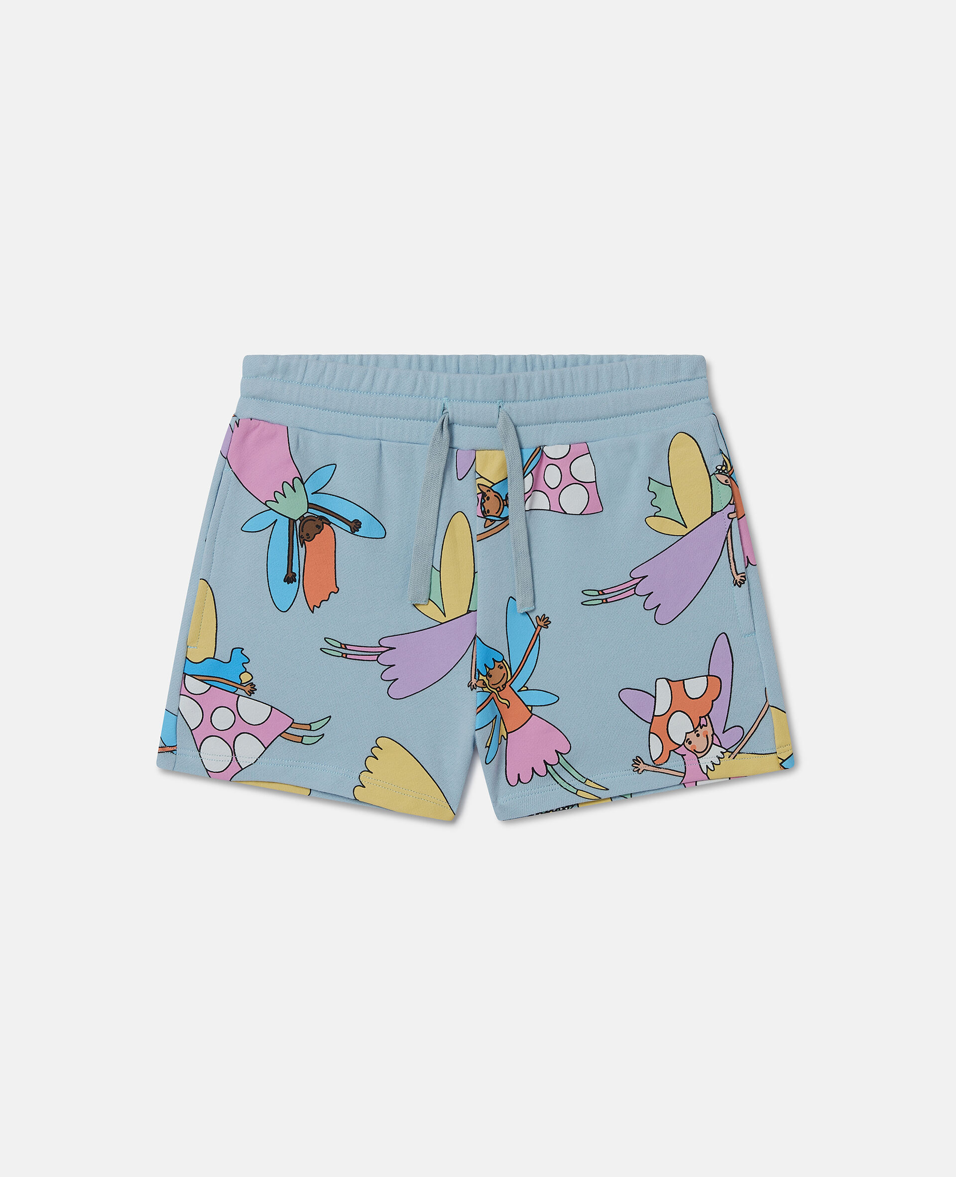 Fairies Print Drawstring Shorts