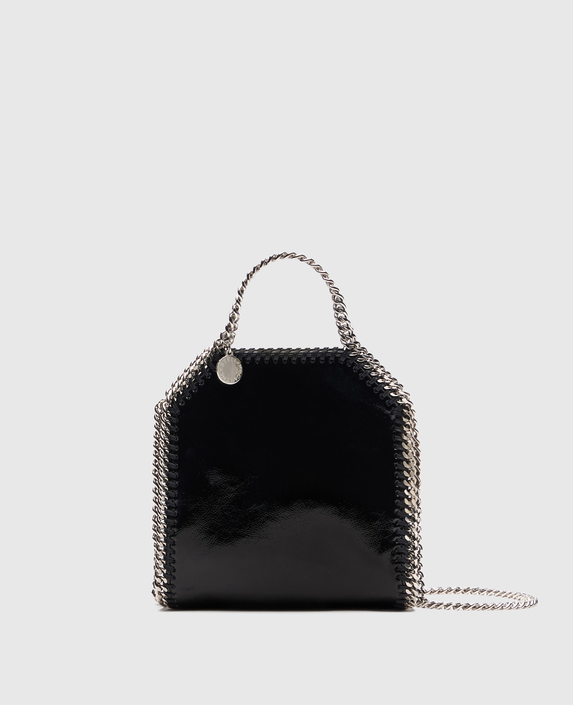Falabella Tiny Tote Crinkled Patent Bag