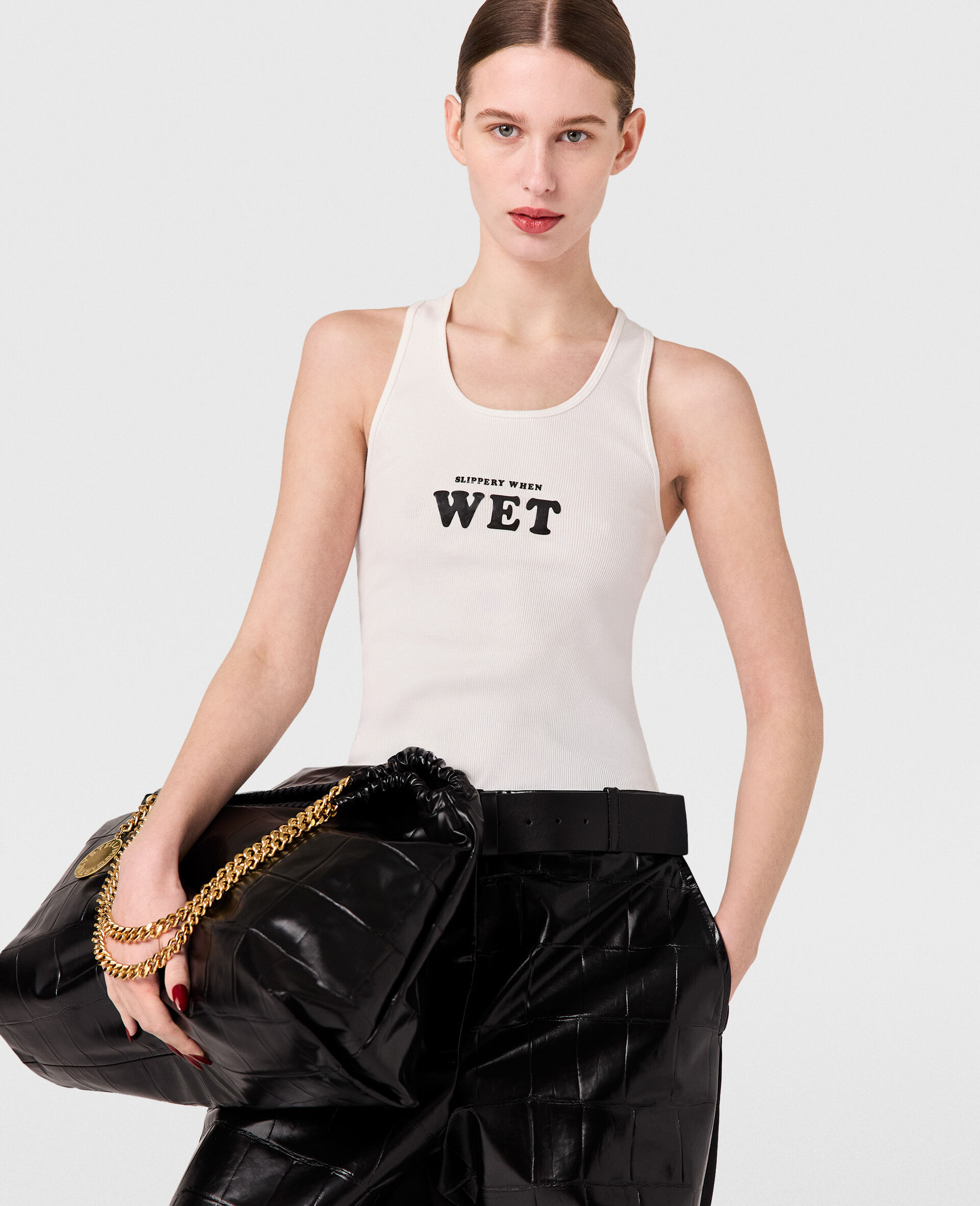 Slippery When Wet Racerback Tank Top