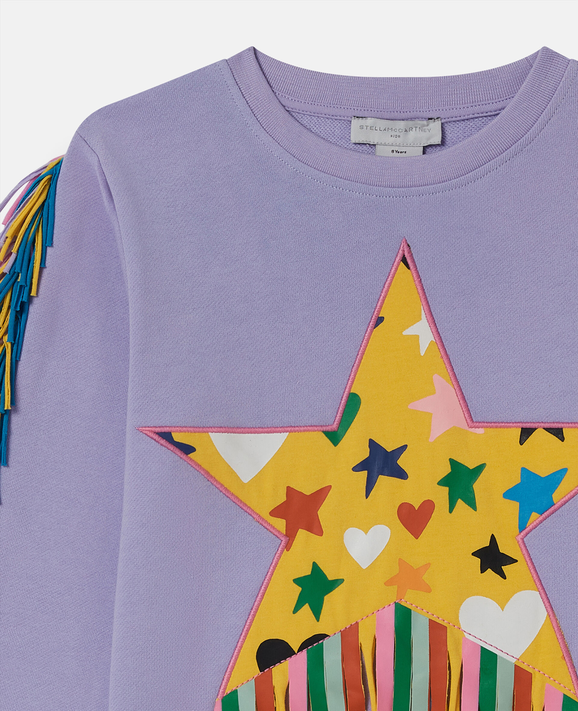 Star Graphic Fringed Sweatshirt