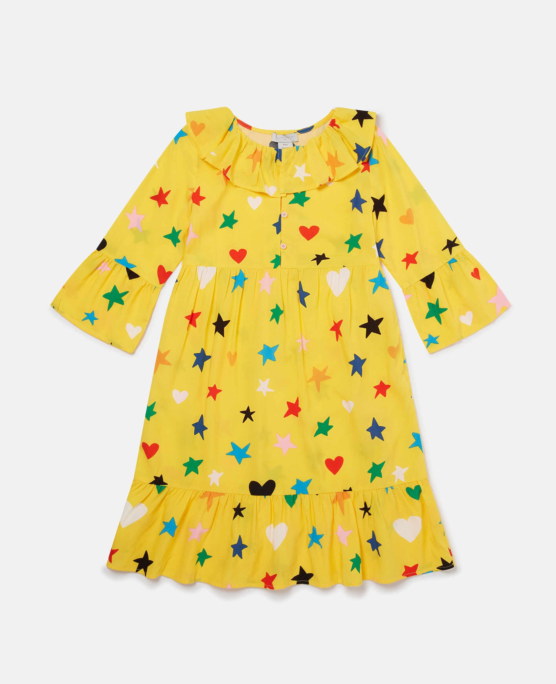 Star Print Long-Sleeve Dress