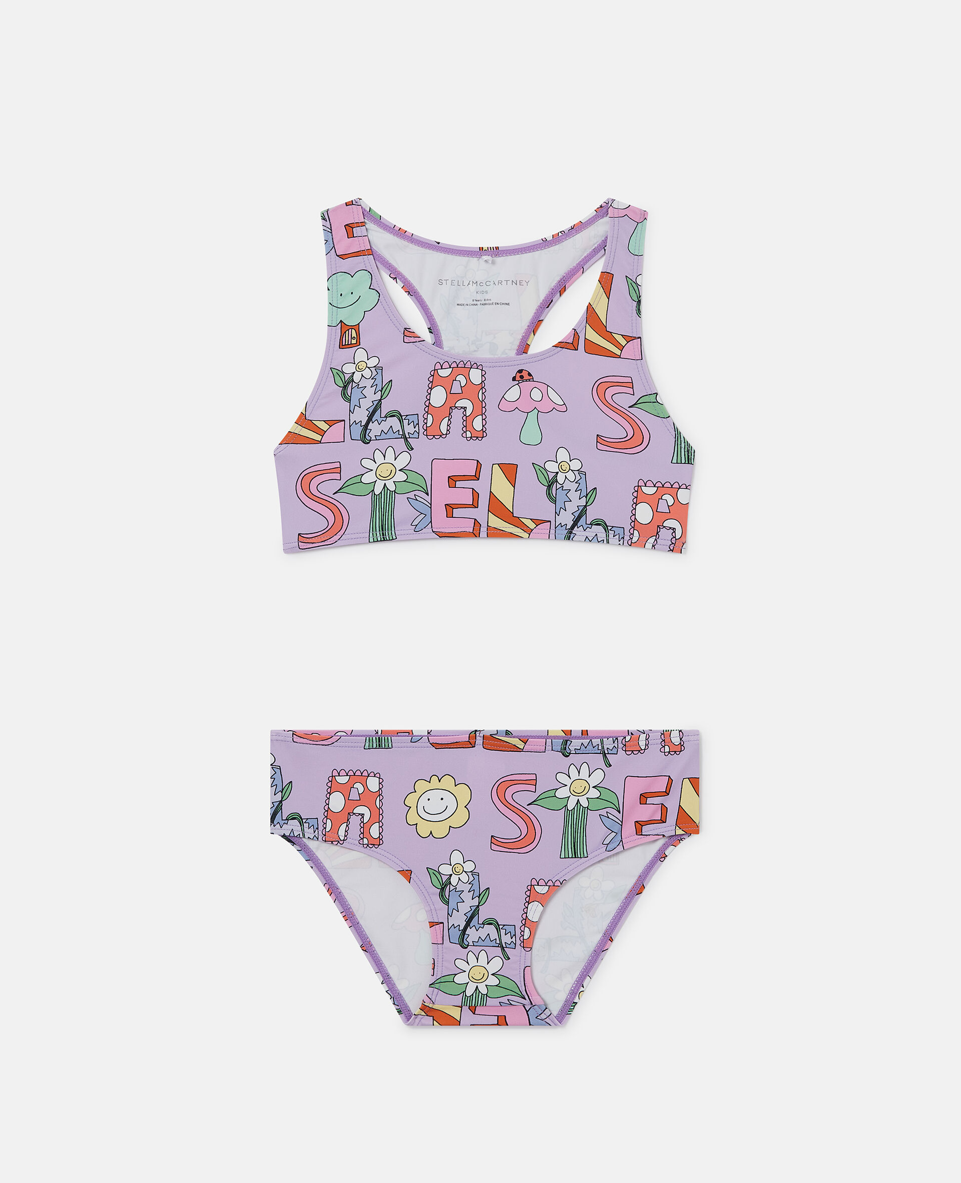 Lettering Print Swimsuit