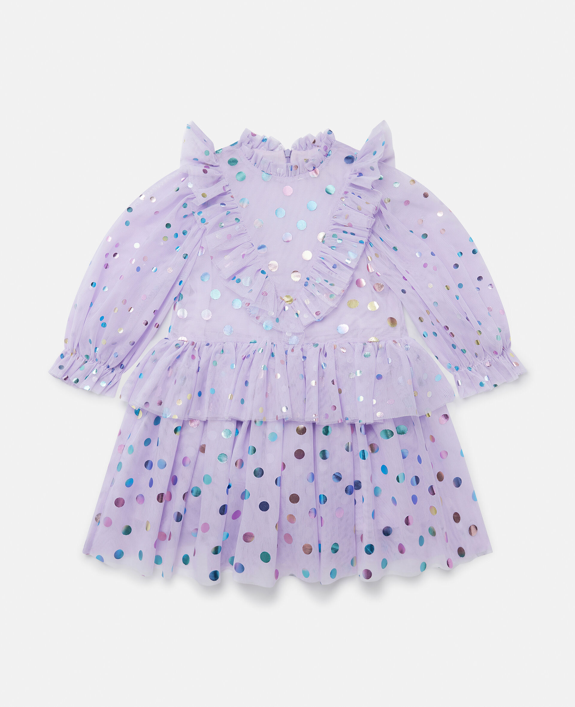Frilled Pleated Tulle Dress