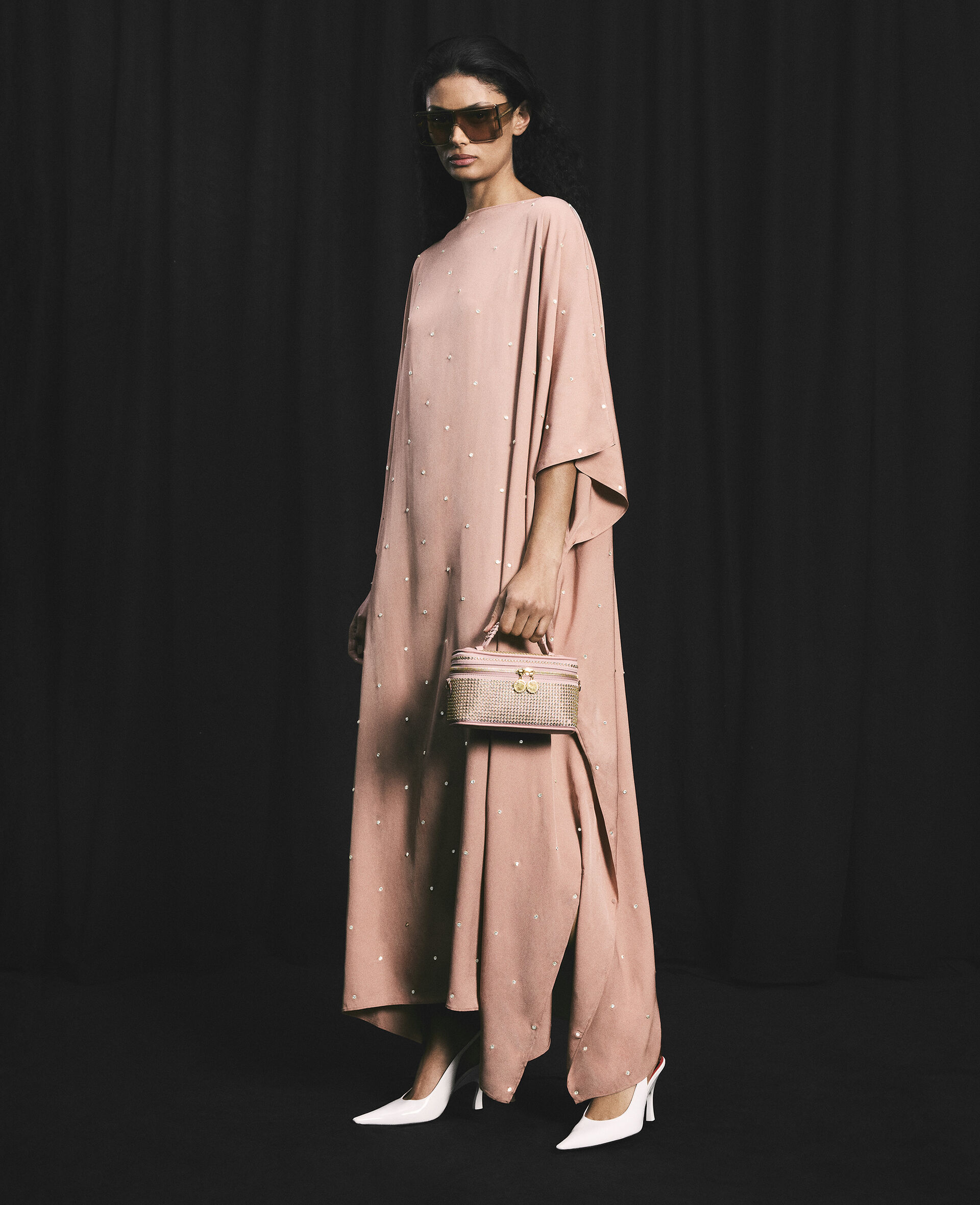 Lead-Free Crystal Caftan Dress