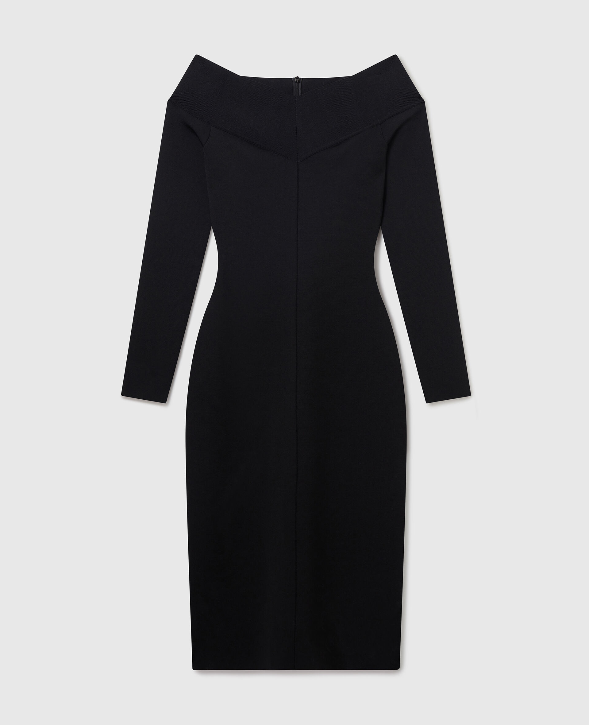 Sheer Long Sleeve Mesh Midi Dress