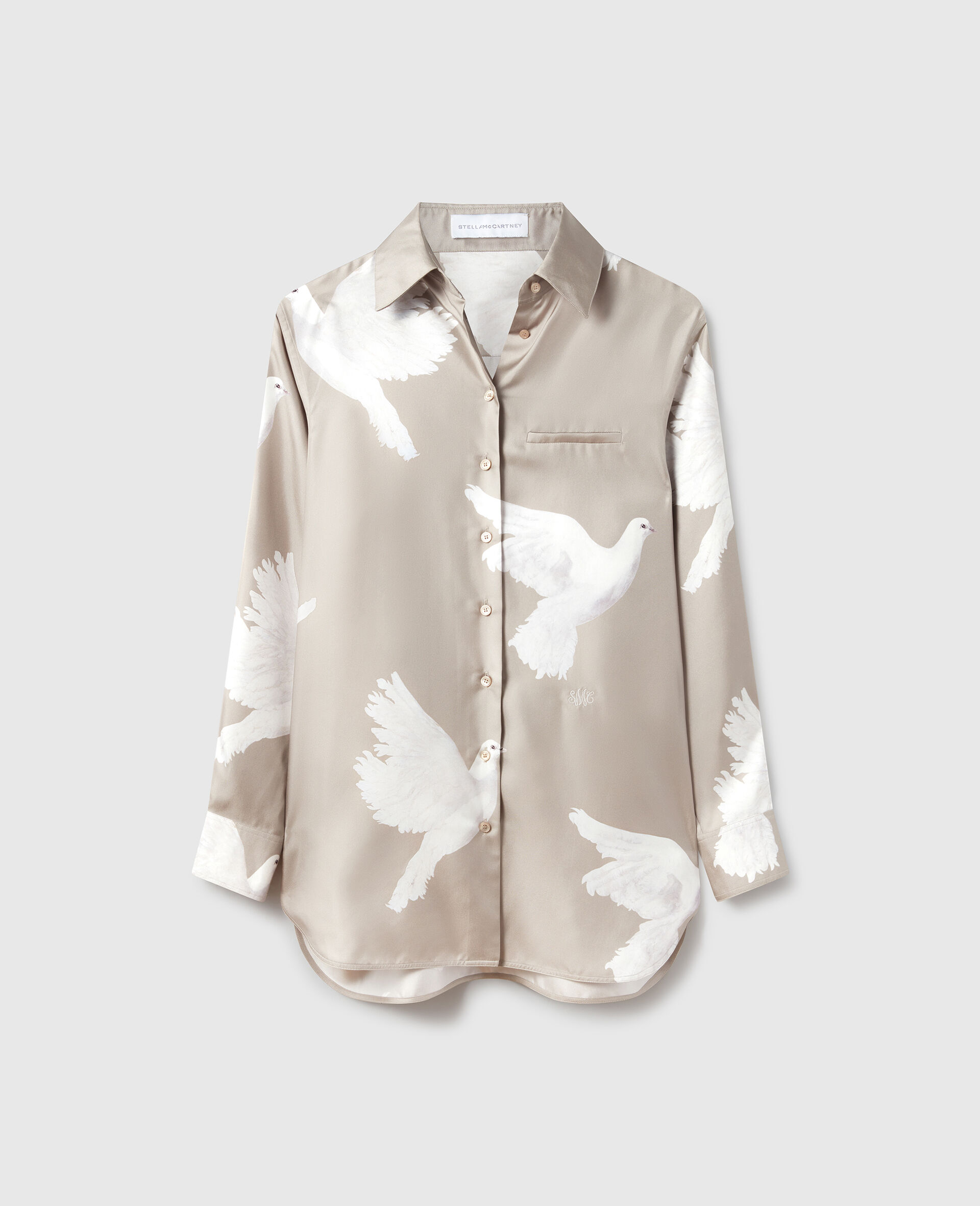Oversized Dove Print Shirt