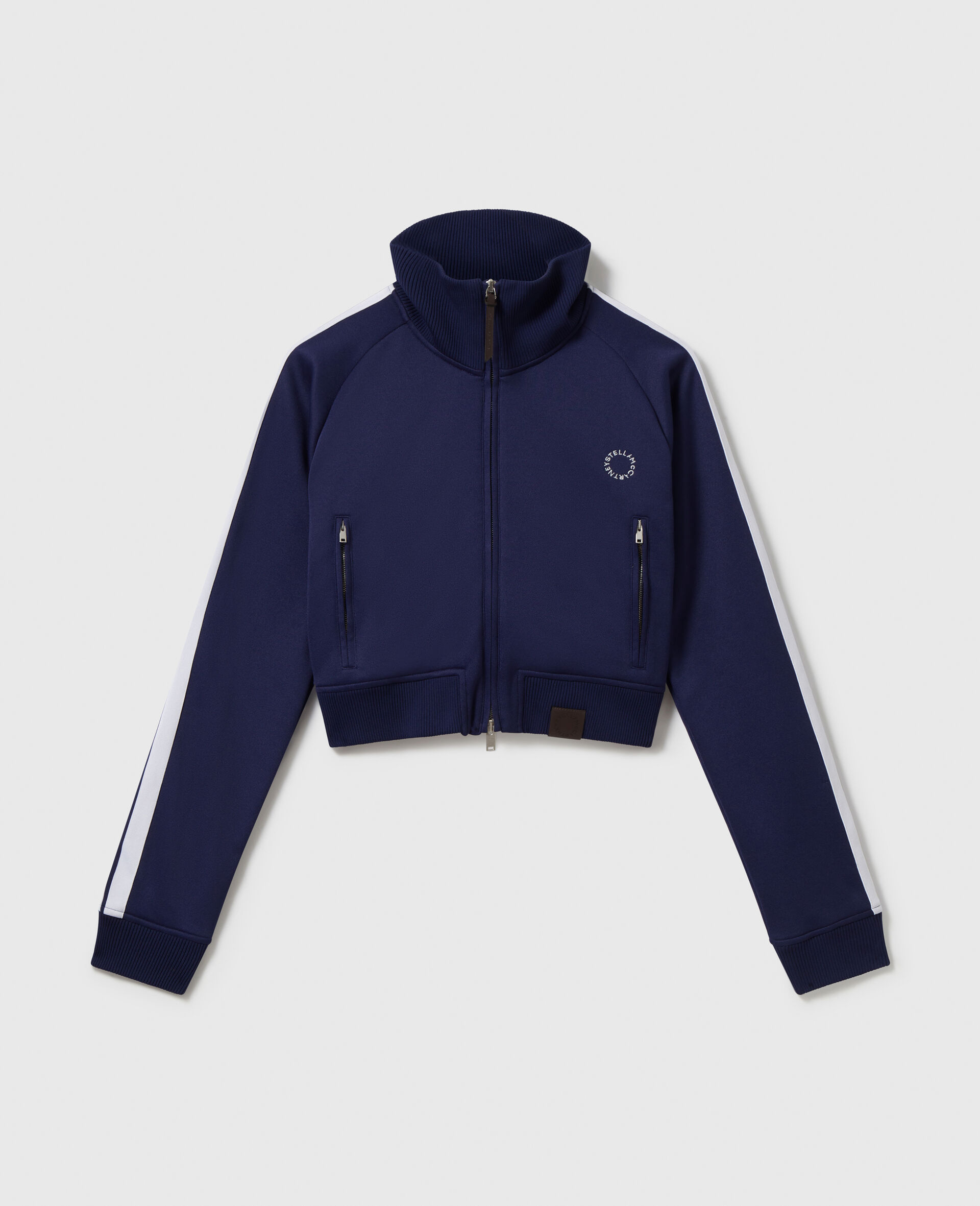 High-Neck Double Stripe Track Jacket