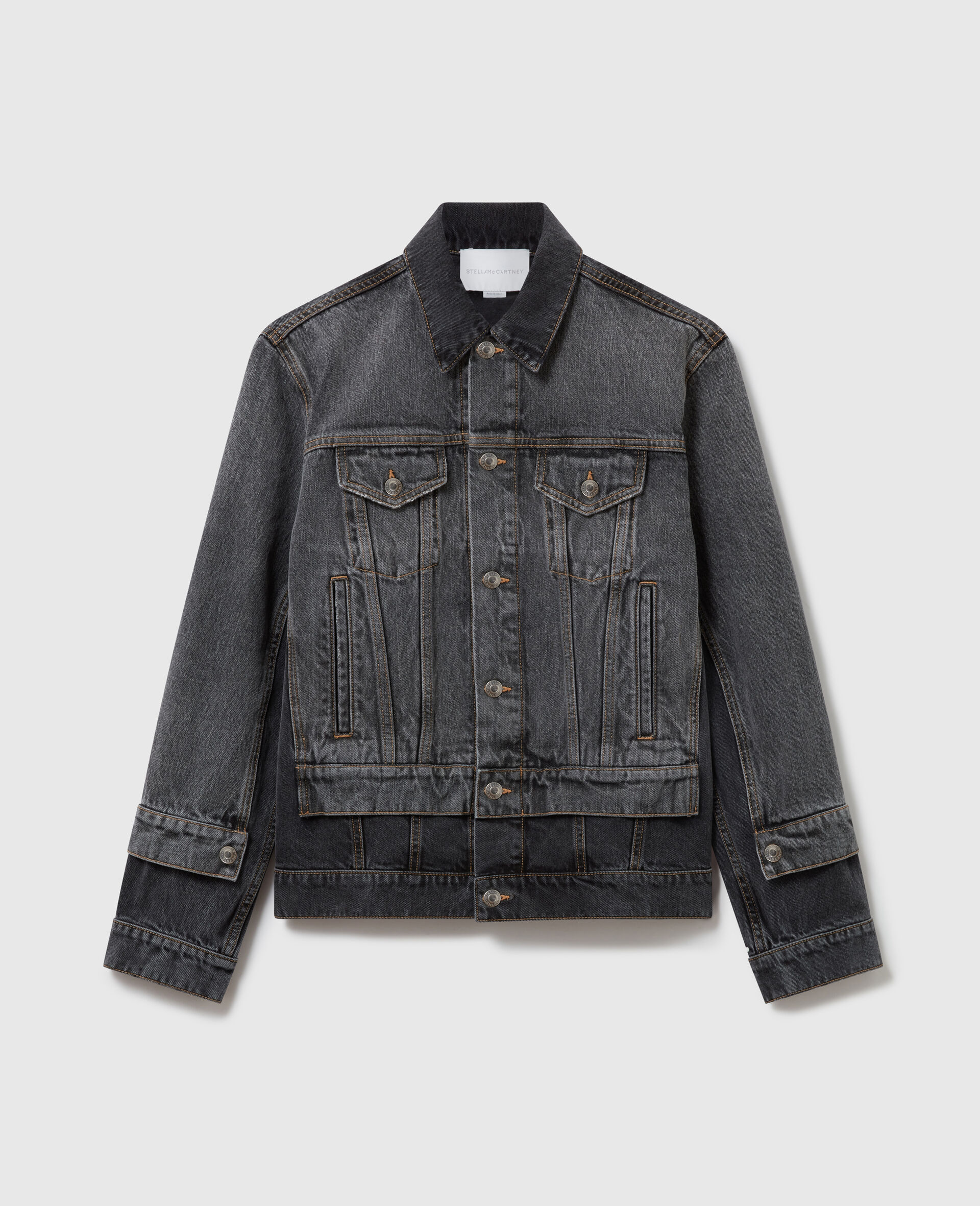 Tonal Paneled Denim Jacket