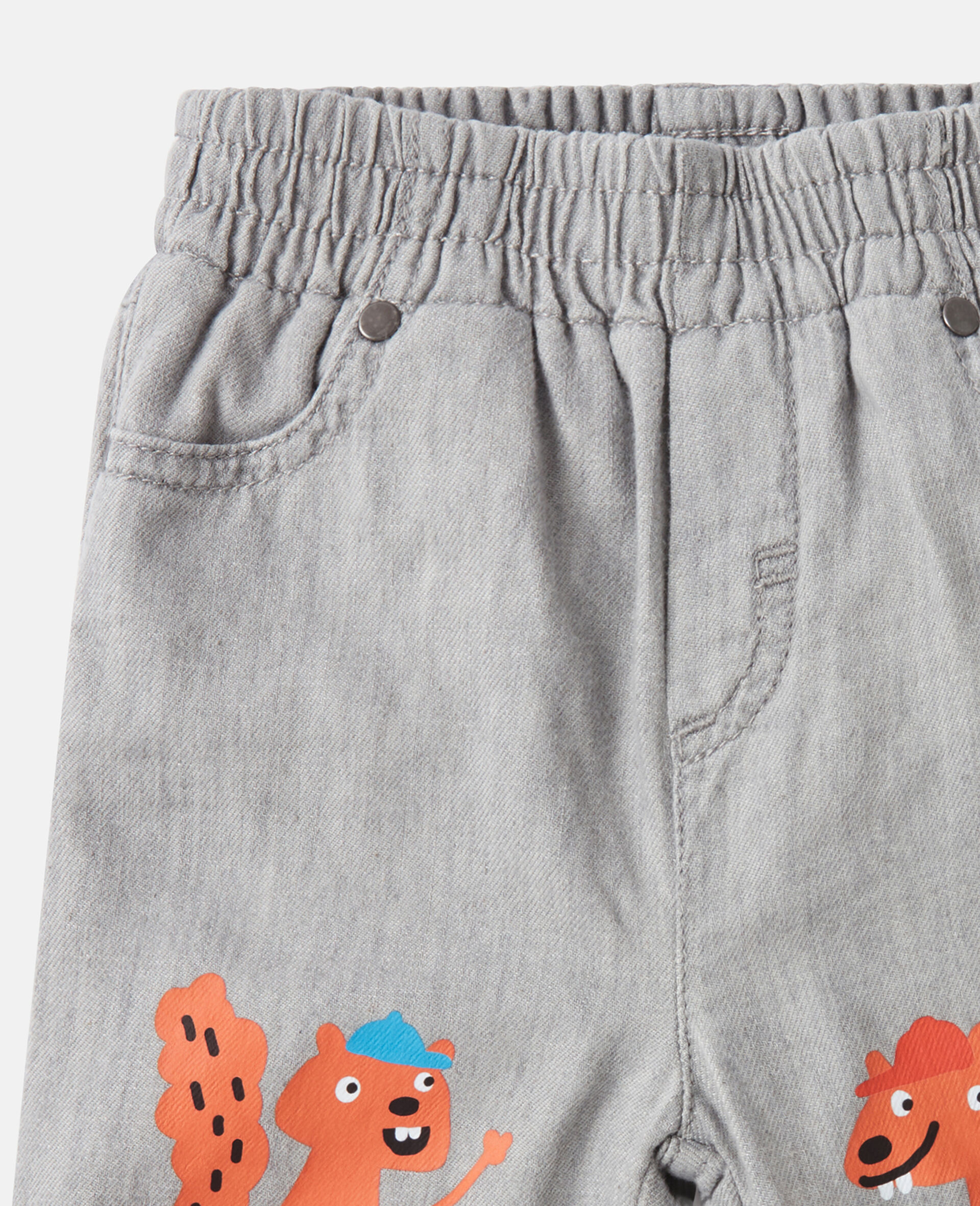 Squirrel Graphic Denim Jeans