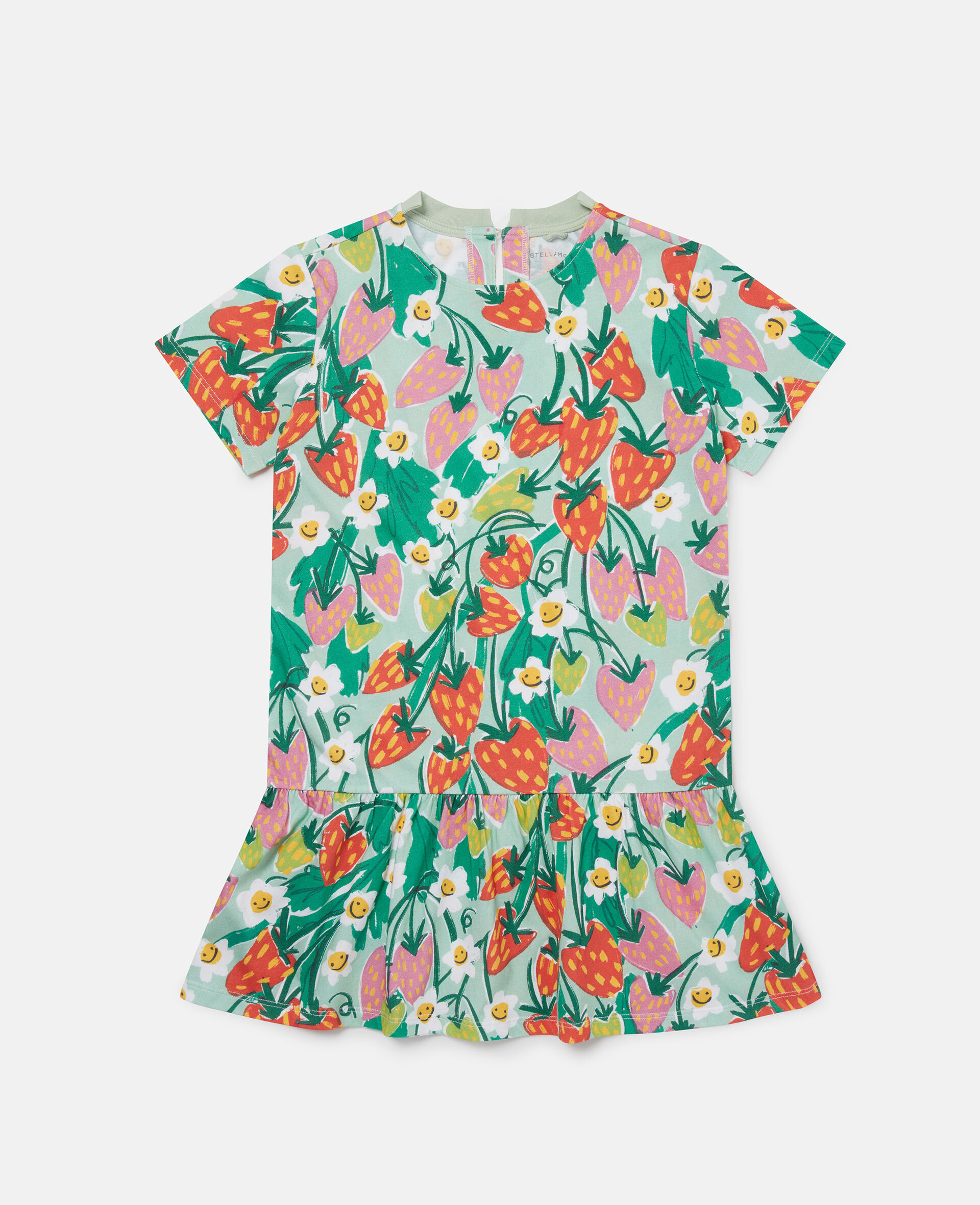 Strawberry Print Short-Sleeve Dress