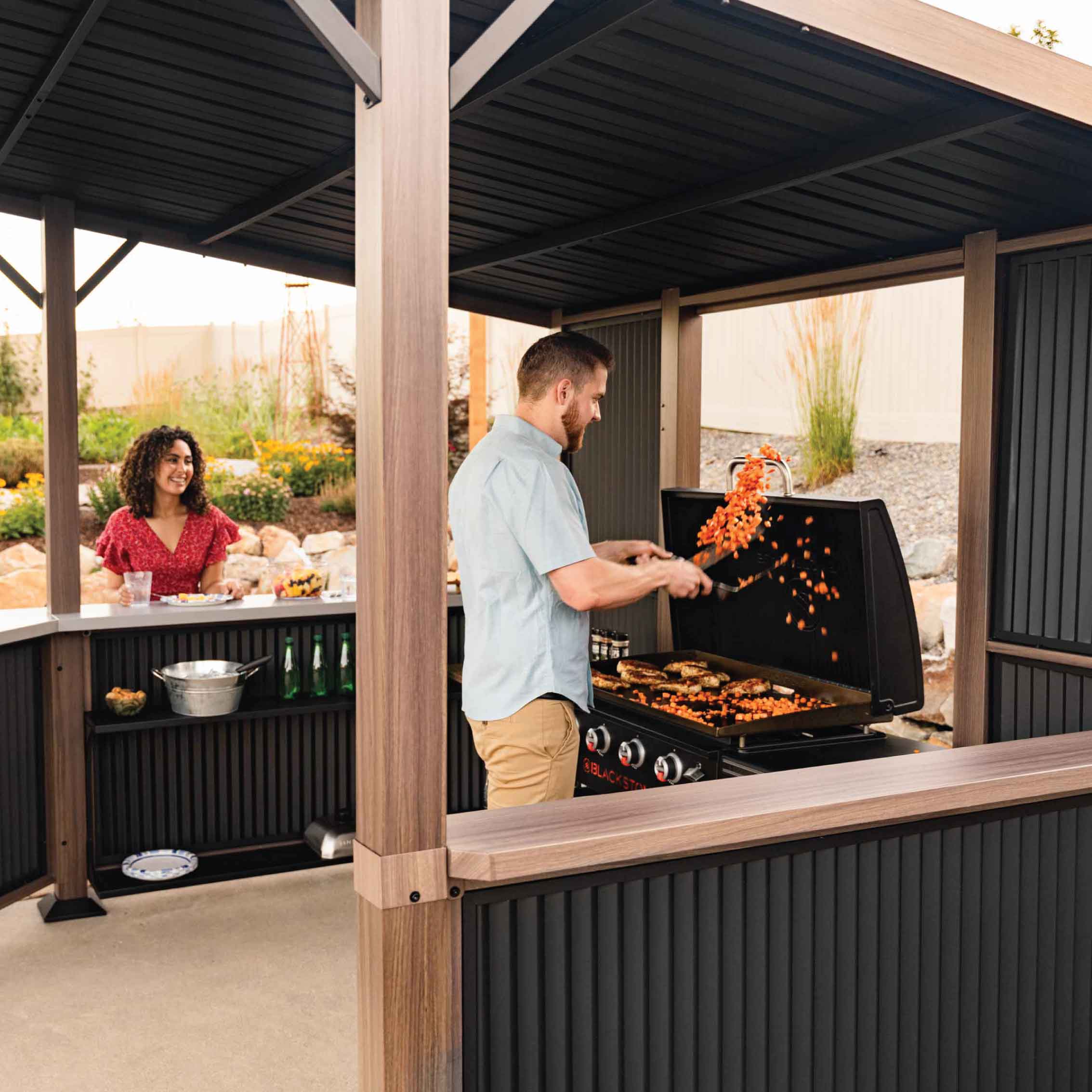 10' x 10' Bar and Griddle Pavilion