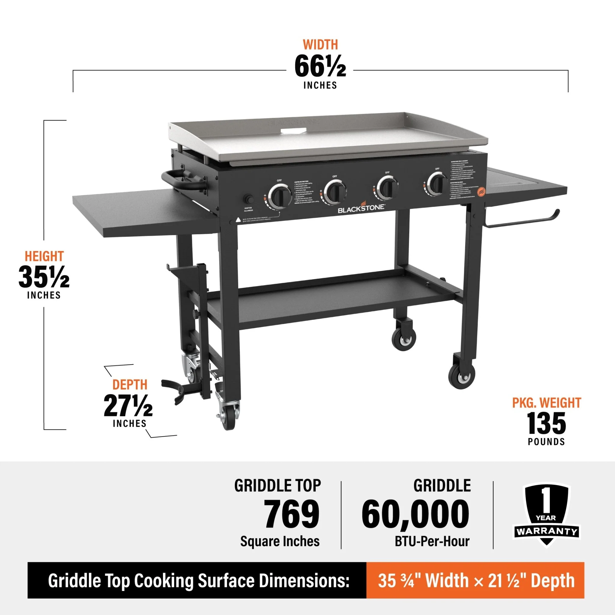 Original 36in Griddle Cooking Station W/Cutting Board