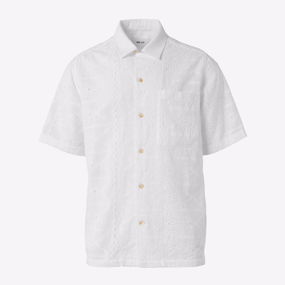 NN07 Julio Eyelet Embroidered Shirt