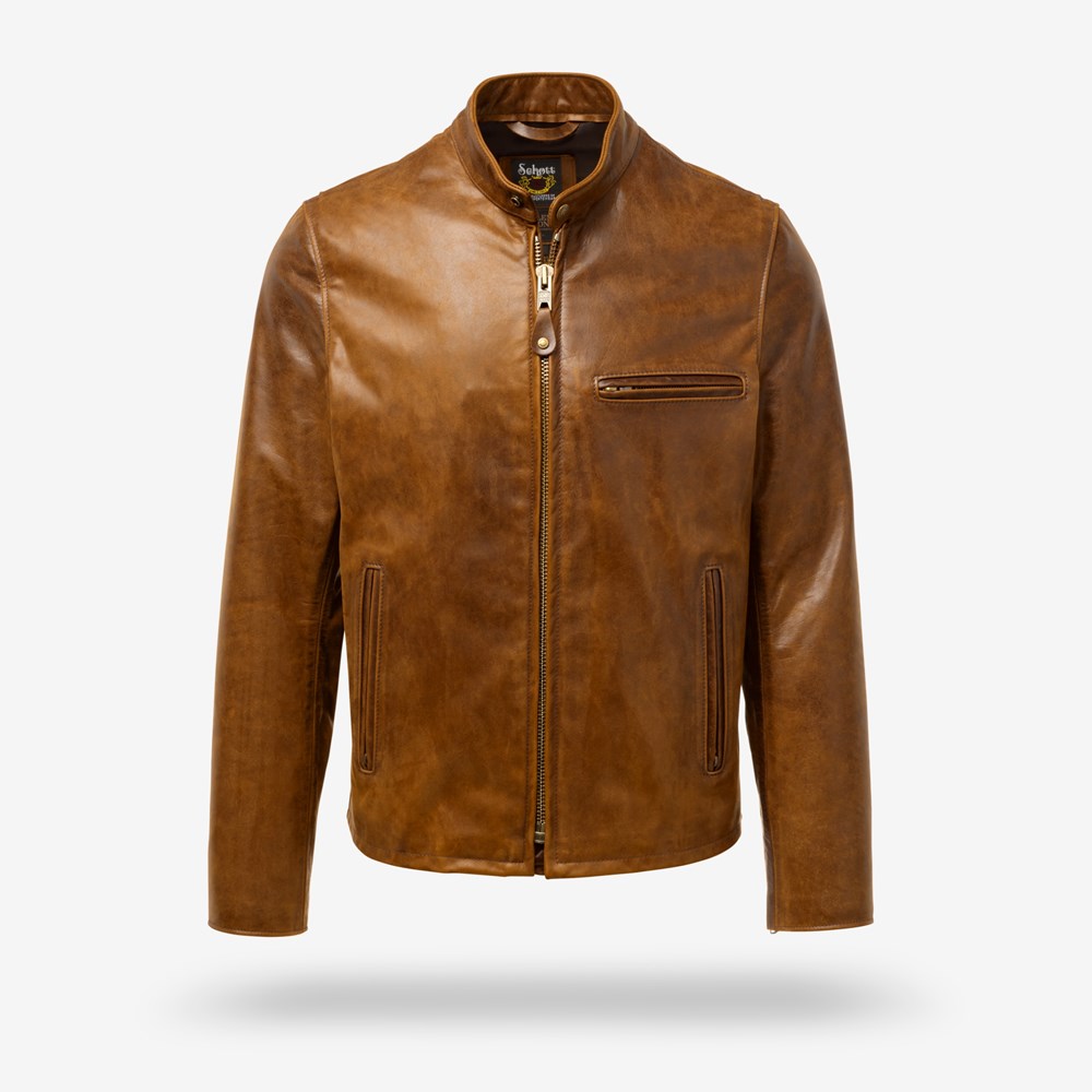 Schott® N.Y.C. X Allen Edmonds Café Racer 2.0 Leather Jacket