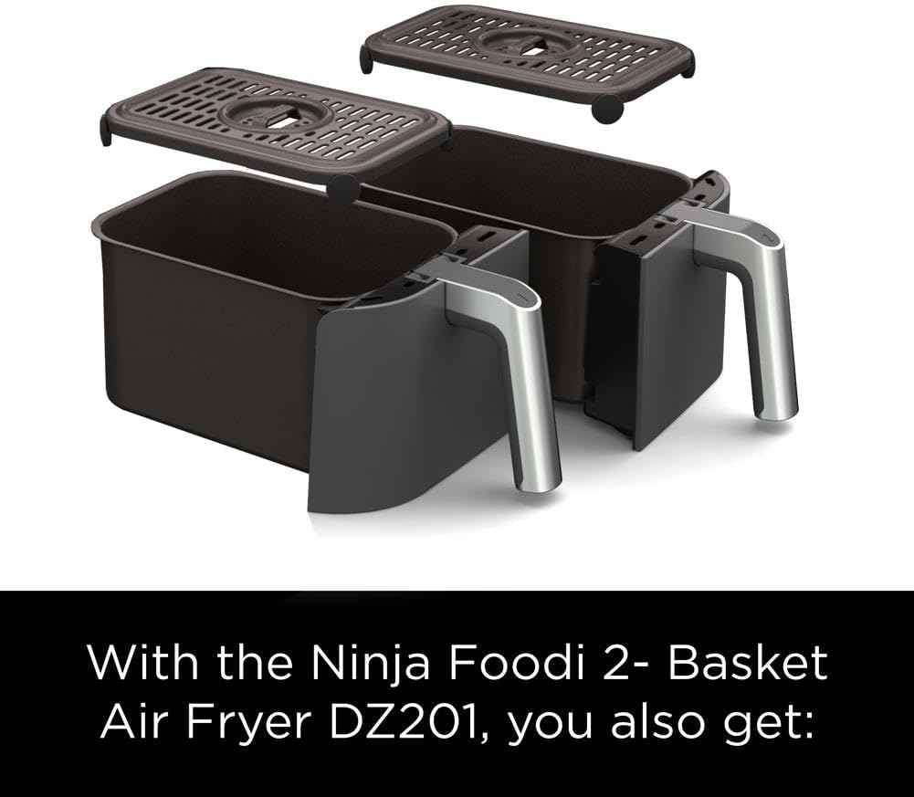 Ninja Air Fryer, Thermometer, Roast, Bake, Air Fry, Crisps, Broil, Reheats, Keep Warm, 10-in-1, Fries, Frozen Food, Veggies, and Meat, Quick Meals, Healthy Meals, Less Oil