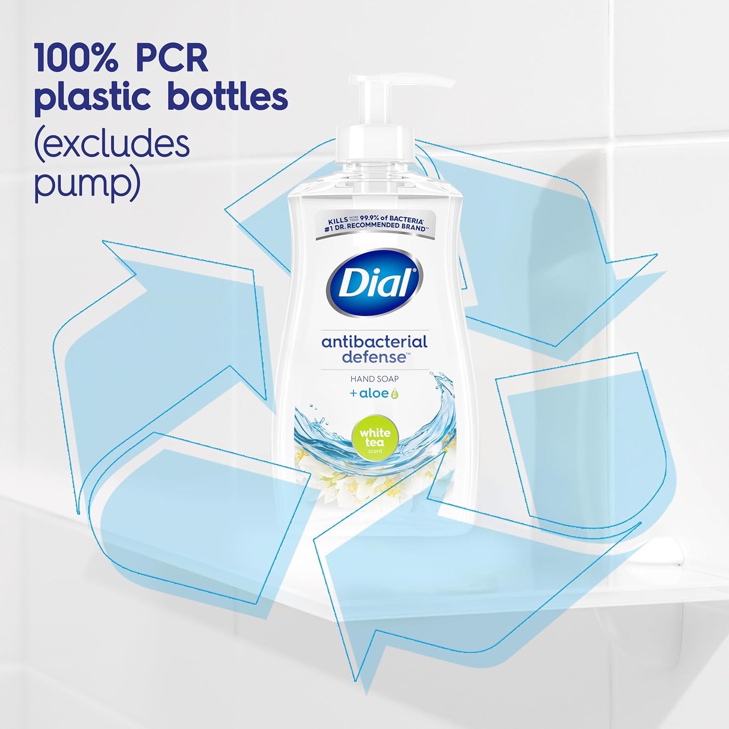 Dial Antibacterial Liquid Hand Soap, Spring Water, 11 fl oz (Pack of 4)