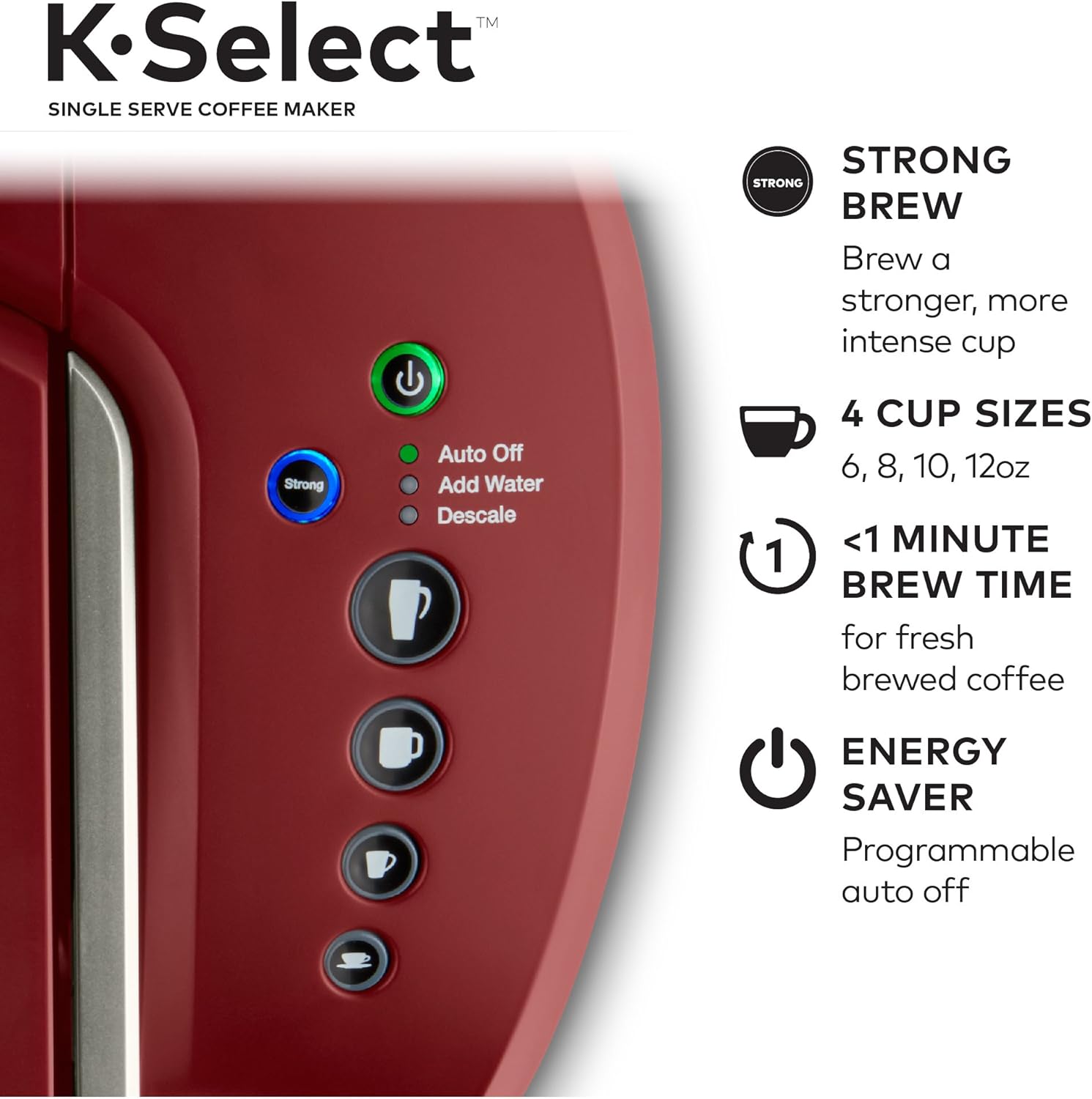 Keurig K-Select Single-Serve K-Cup Pod Coffee Maker, Matte Black