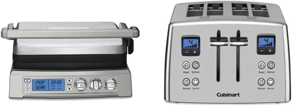 Cuisinart Panini Press, Stainless Steel Griddler, Sandwich Maker & More, 5-IN-1, GR-4NP1