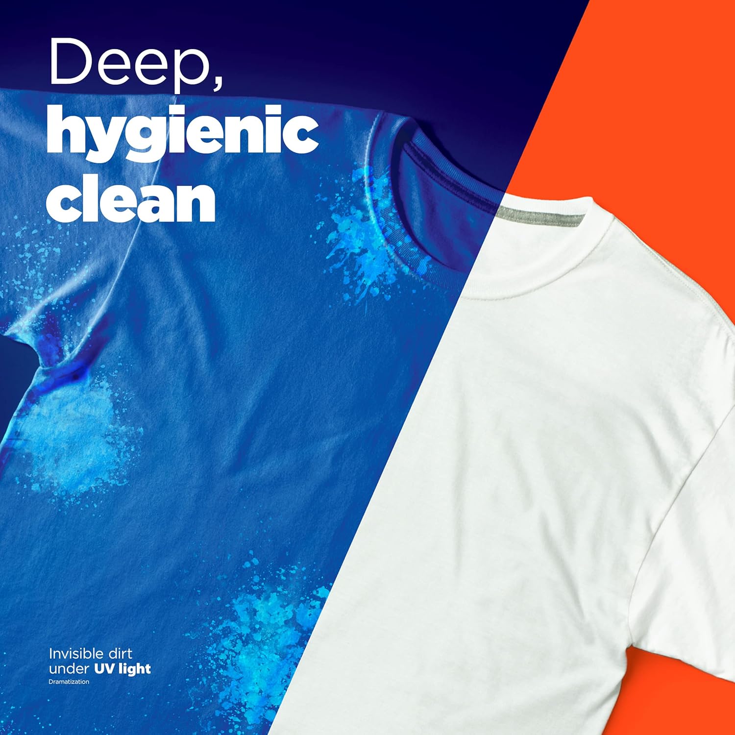 Tide Power PODs Hygienic Clean Heavy Duty Liquid Laundry Detergent Pacs HE Compatible 45 Count Hypoallergenic Free and Clear of Dyes and Perfumes For Visible and Invisible Dirt