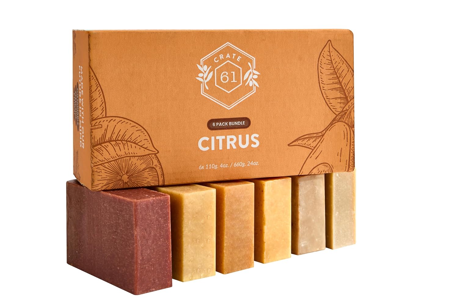 Handmade in Canada, Plant Based Cold Process Natural Bar Soap, With Premium Essential Oils, Dry Skin, Pack of 6 (Most Popular)