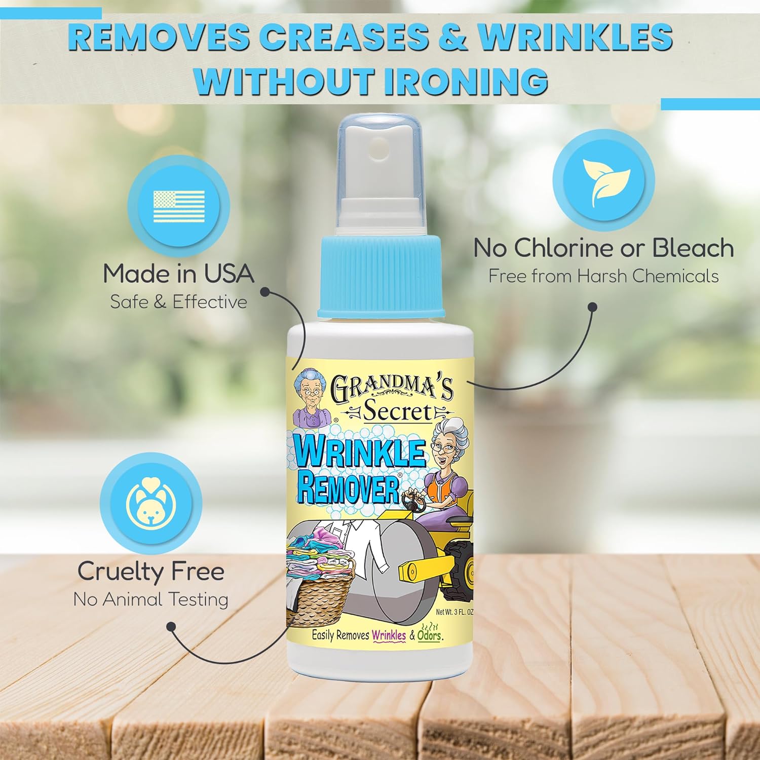 Grandma's Secret Spot Remover Laundry Spray - Chlorine, Bleach and Toxin-Free Fabric Stain Remover for Clothes - Removes Oil, Paint, Blood and Pet Stains - 16 Oz, 2 Pack