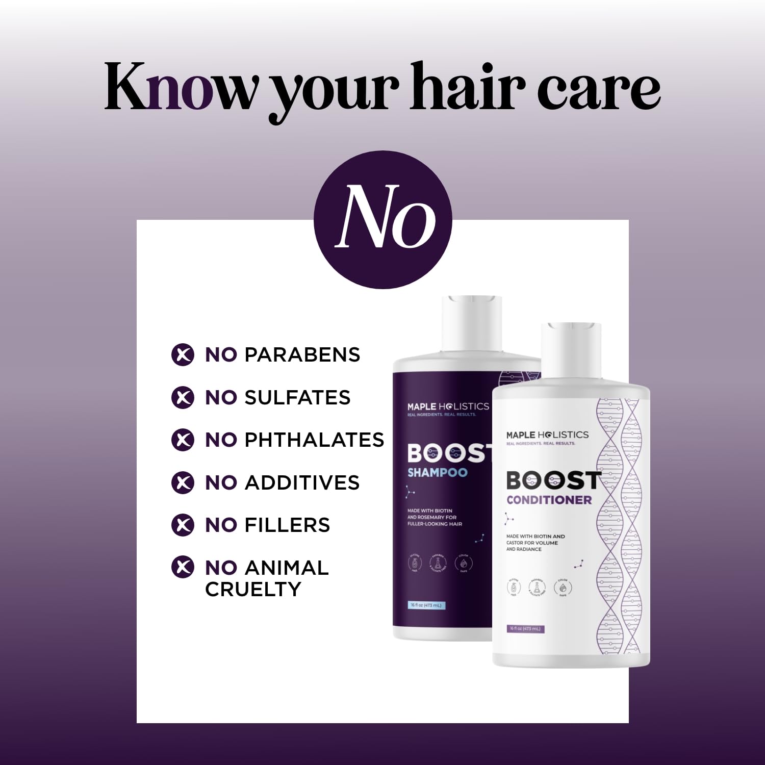 Volumizing Biotin Shampoo and Conditioner Set - Sulfate Free Shampoo and Conditioner for Dry Damaged Hair Care - Thinning Hair Shampoo and Conditioner with Nourishing Biotin and Rosemary Oil (8oz)