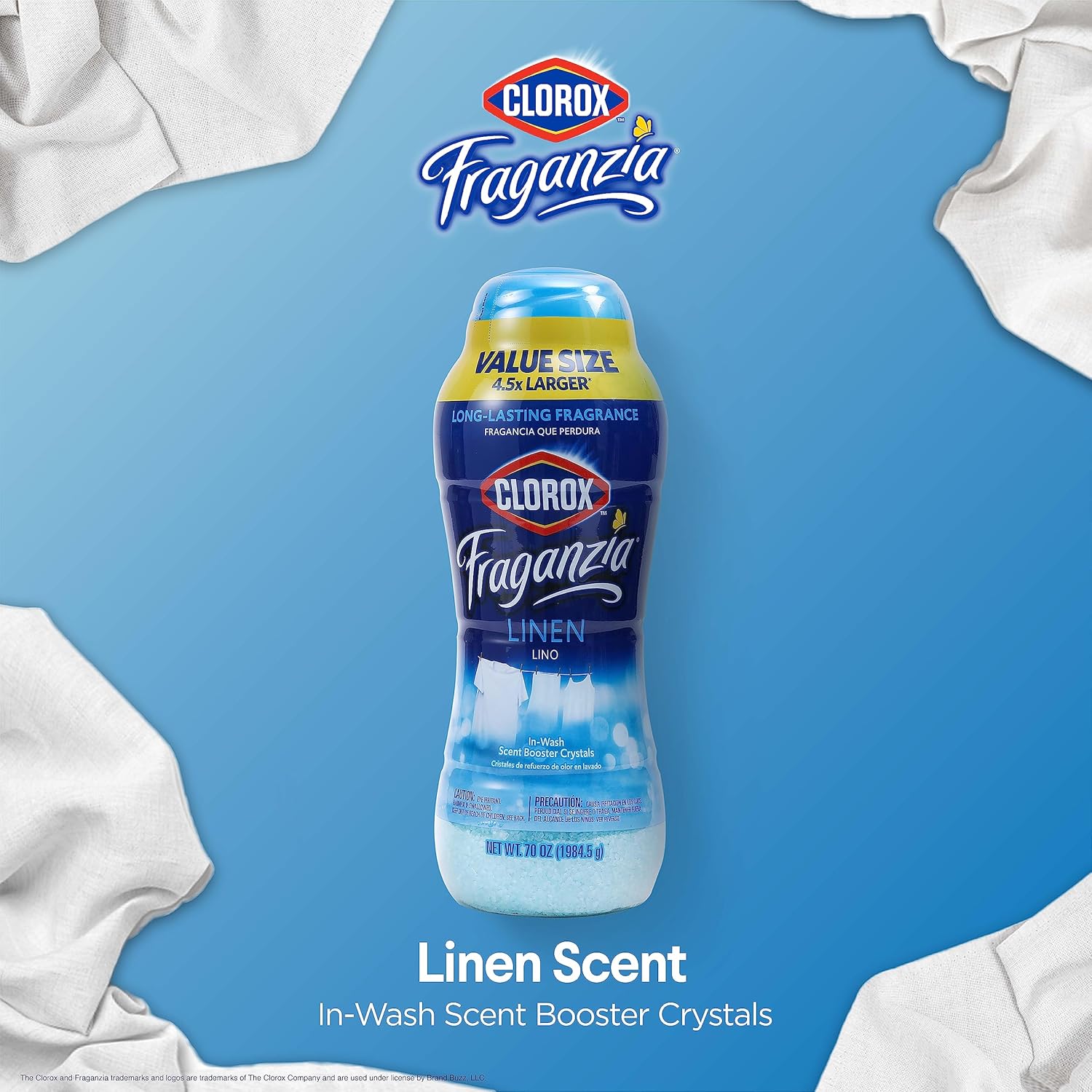 Clorox Fraganzia In-Wash Scent Booster Crystals in Ocean Scent, 18 Oz Twin Pack | Laundry Scent Booster Crystals | In-wash Scent Booster for Fresh Laundry in Ocean Scent 18 Ounce Twin Pack, 36oz