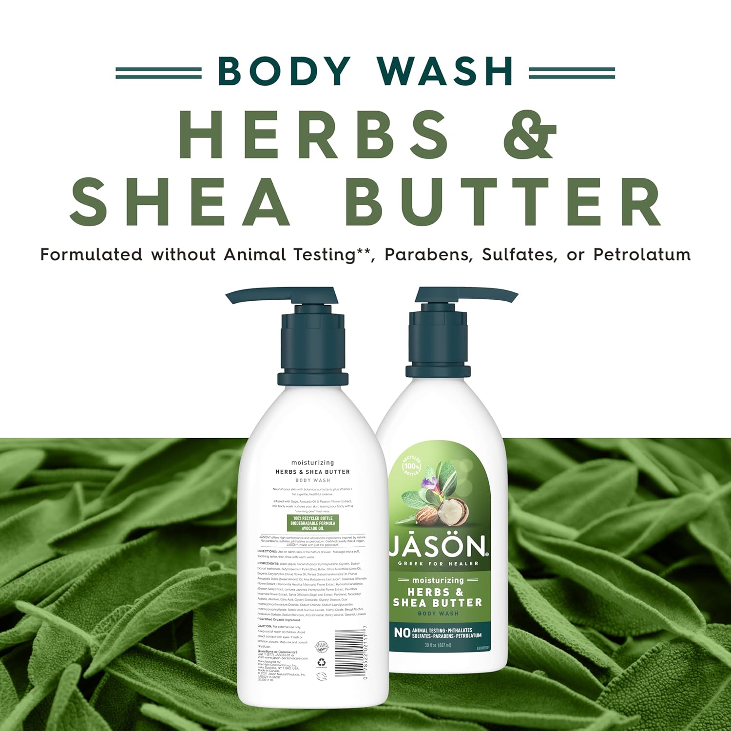JASON Lavender Calming Body Wash, For a Gentle Feeling Clean, 30 Fluid Ounces