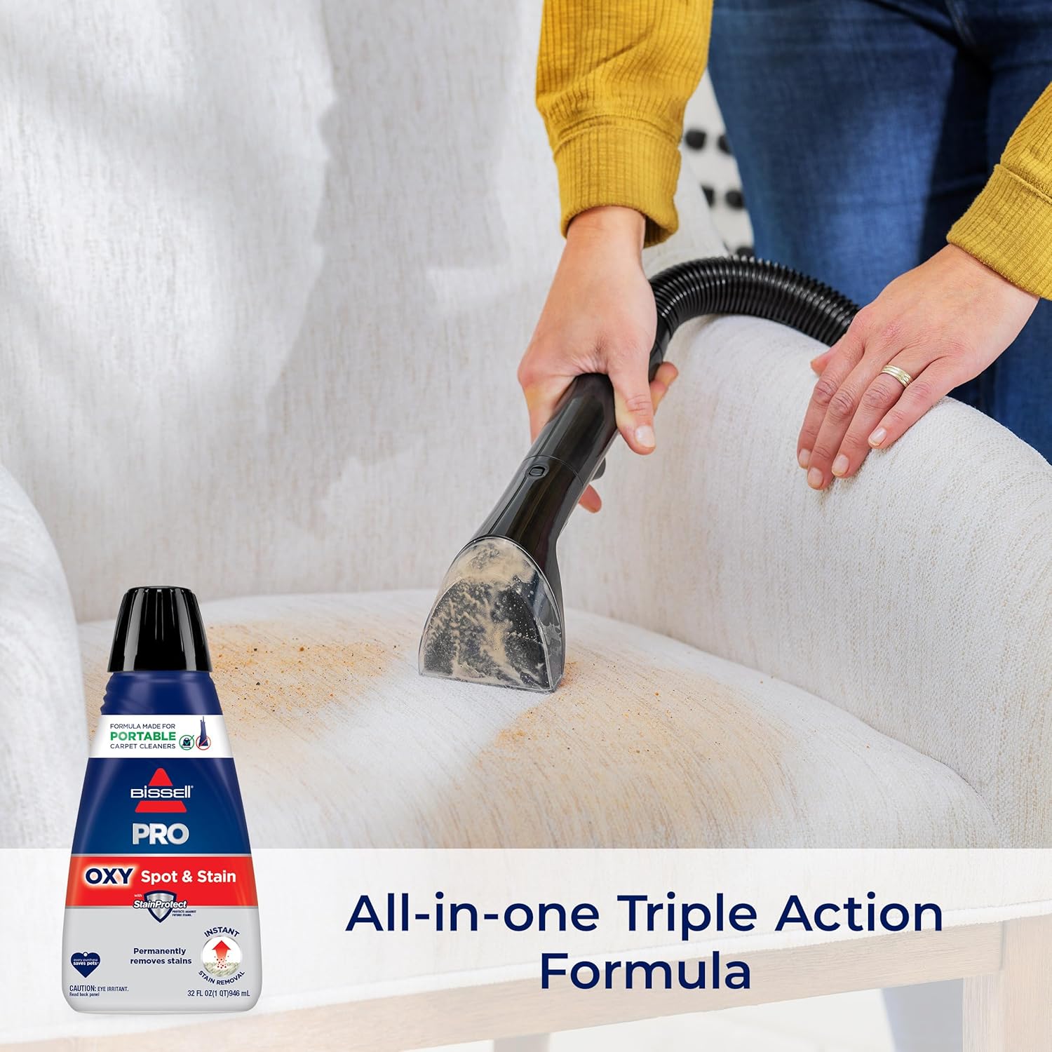 Bissell® PET PRO OXY Spot & Stain Formula for Portable Carpet Cleaners, 32 oz., 2034