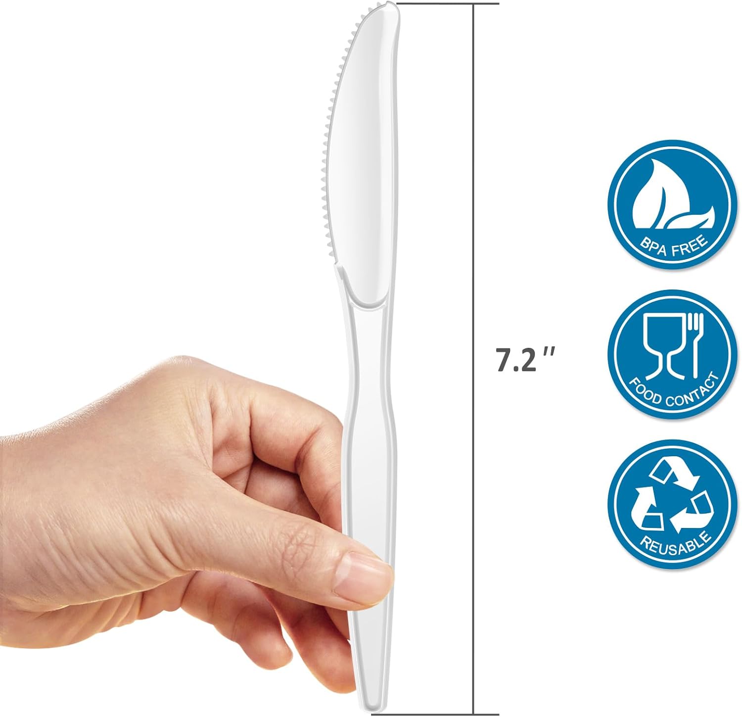 POSATE Heavy Weight Plastic Forks, Clear Disposable, 100 Count