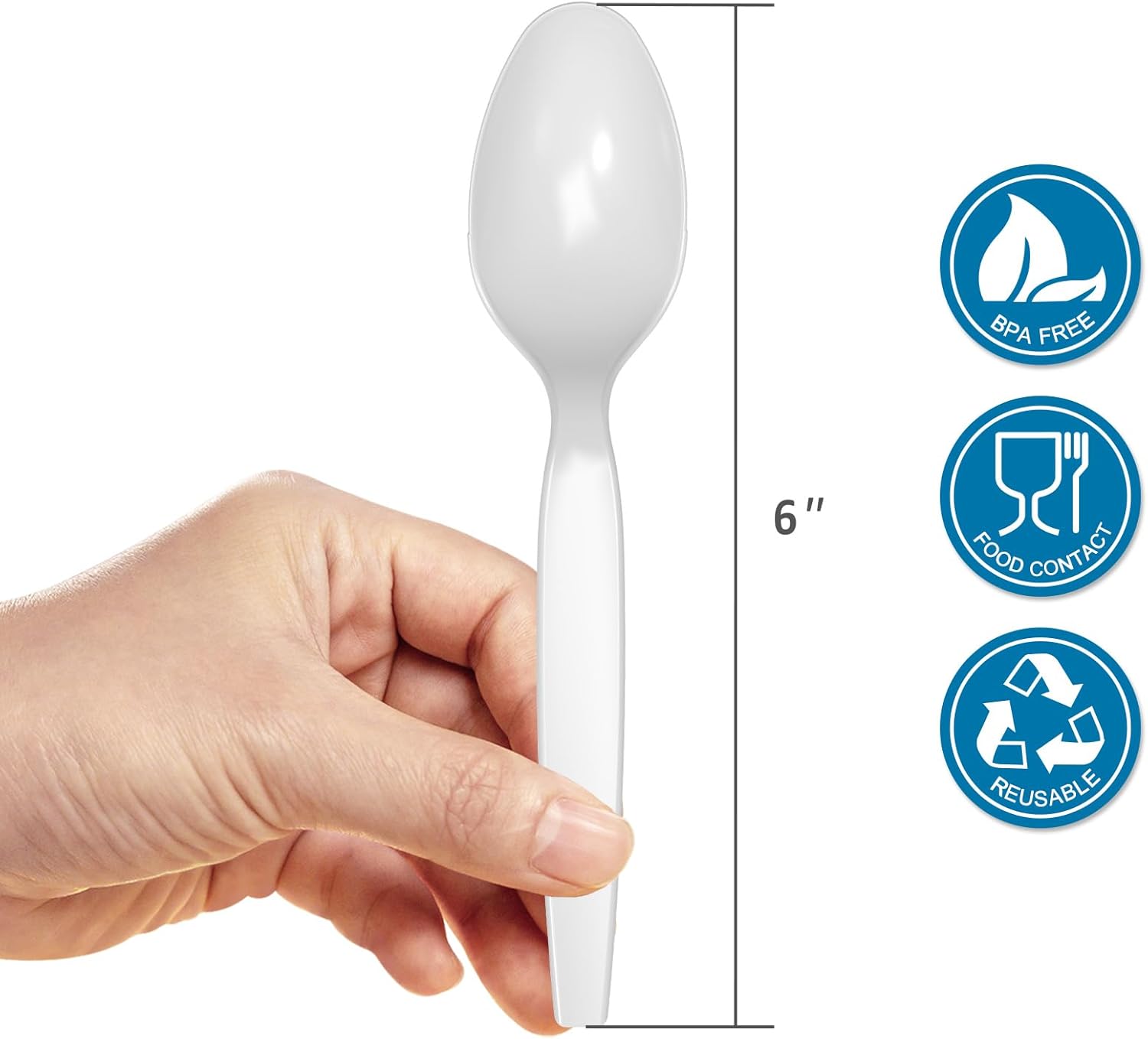 POSATE Heavy Weight Plastic Forks, Clear Disposable, 100 Count
