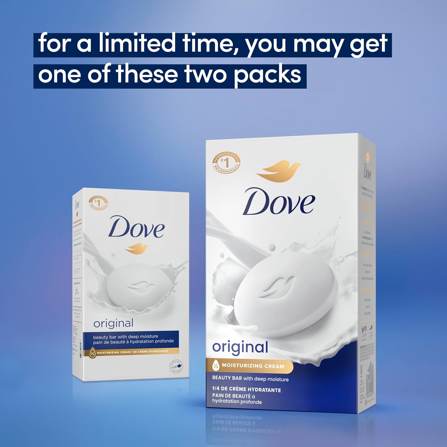 Dove Beauty Bar Gentle Skin Cleanser Moisturizing for Gentle Soft Skin Care Original Made With 1/4 Moisturizing Cream 3.75 oz, 14 Bars
