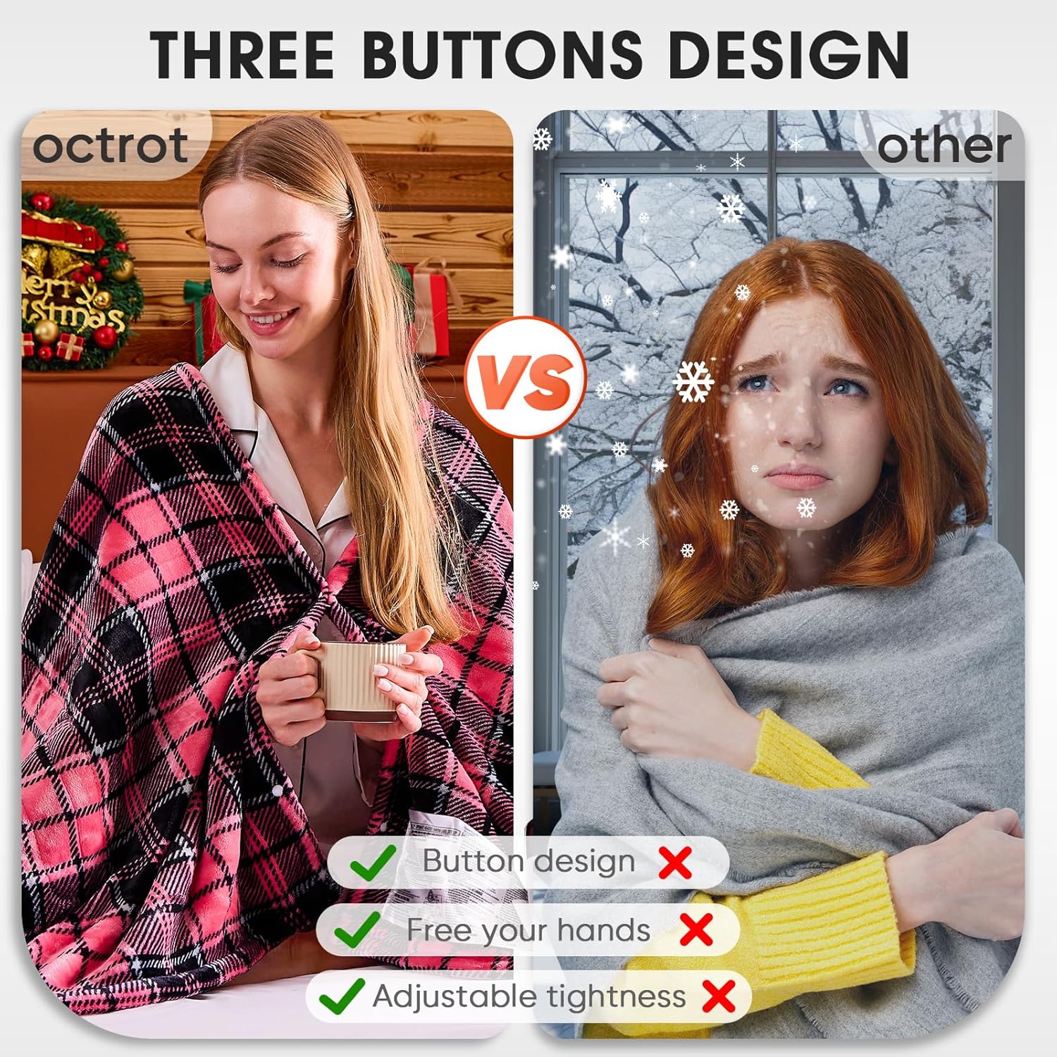 Heated Blanket Electric Throw, 50X60, Heating Throw with 10 Heating Levels/8 Hours Auto Off, Navy Blue Plaid Checkered Sherpa Blanket Warmer for Adults, Washable Blanket Gift for Couch Bed Office, ETL
