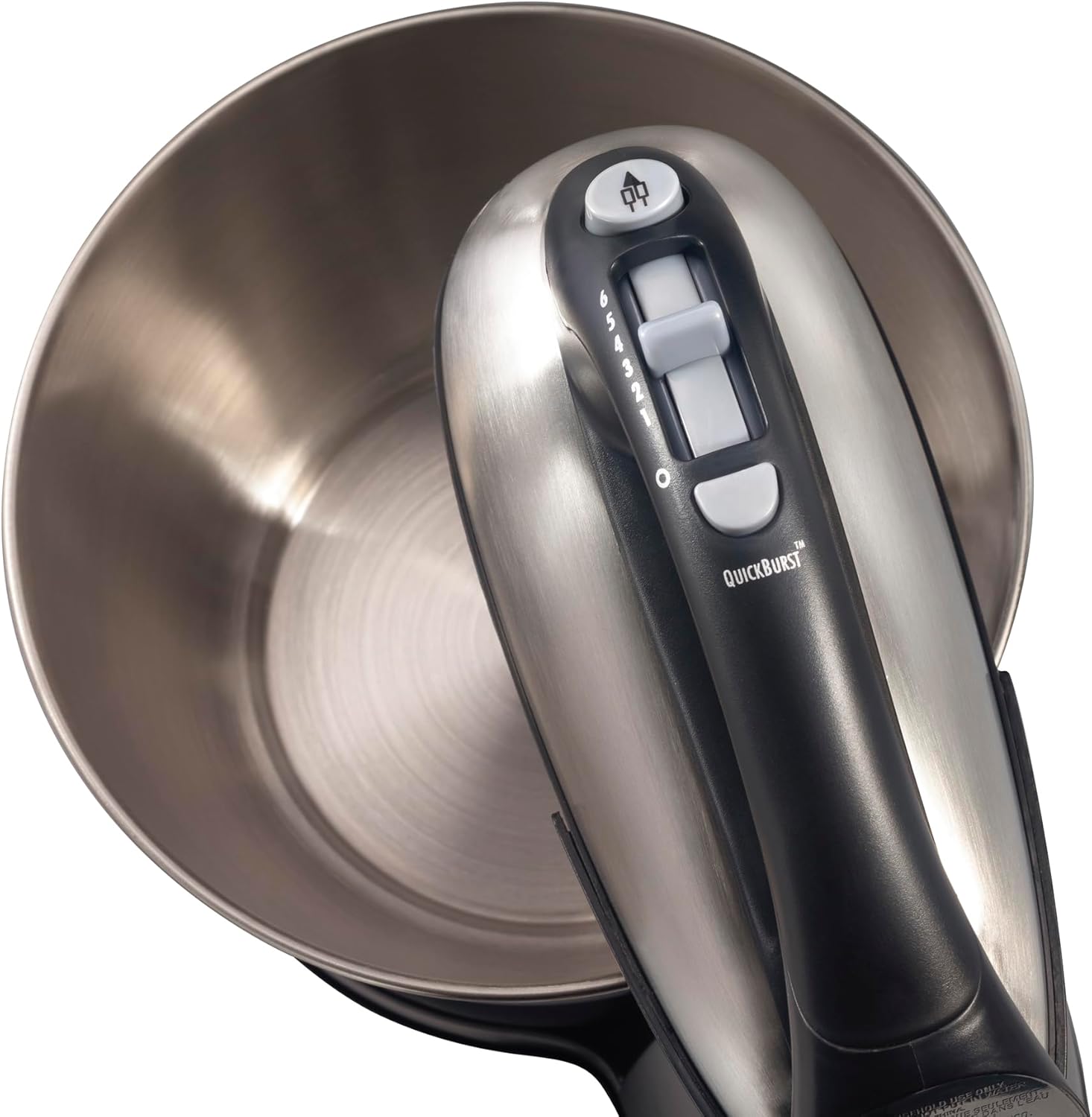 Hamilton Beach Classic Stand and Hand Mixer, 4 Quarts, 6 Speeds with QuickBurst, Bowl Rest, 290 Watts Peak Power, Black and Stainless