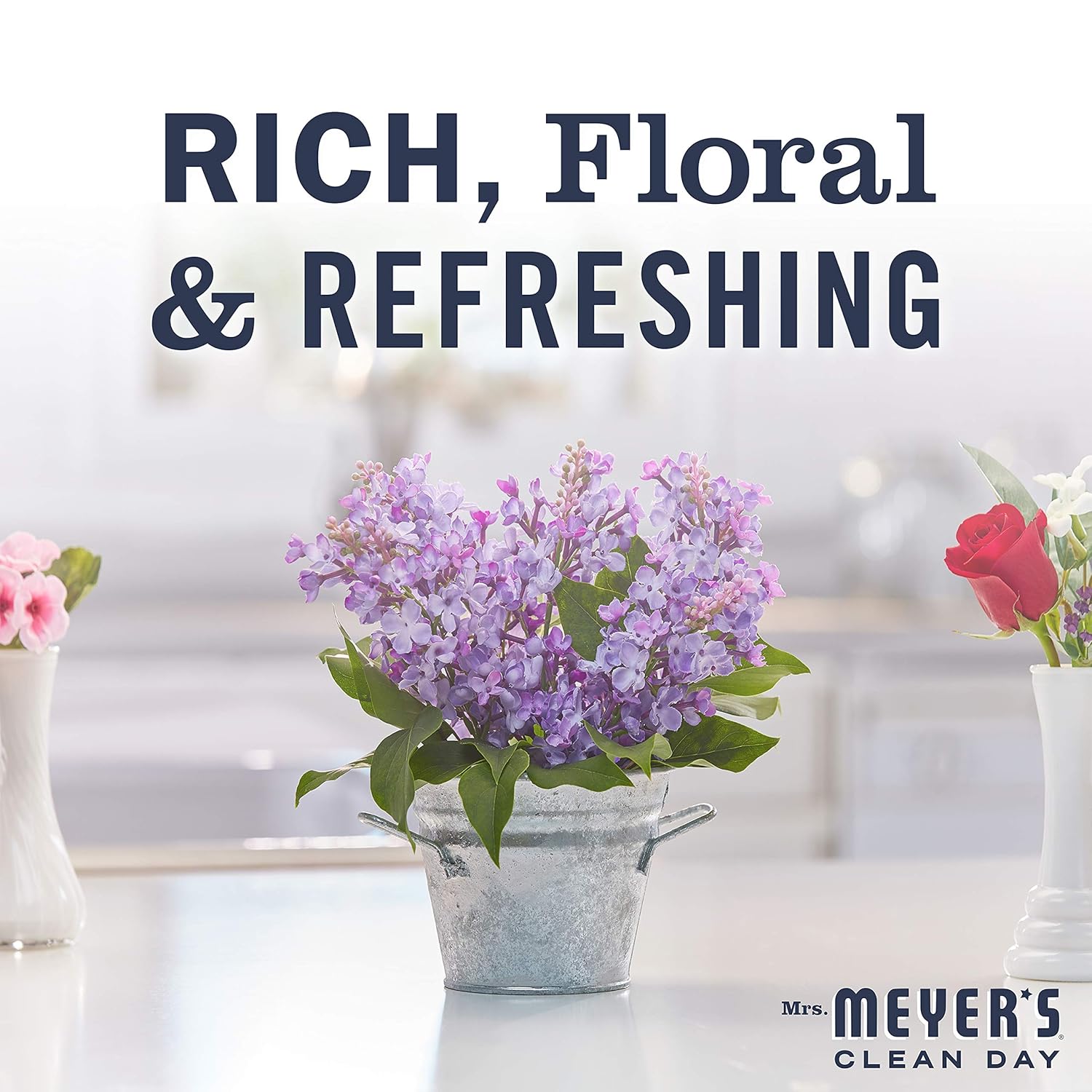 MRS. MEYER'S CLEAN DAY Hand Soap, Made with Essential Oils, Biodegradable Formula, Honeysuckle, 12.5 fl. oz - Pack of 3