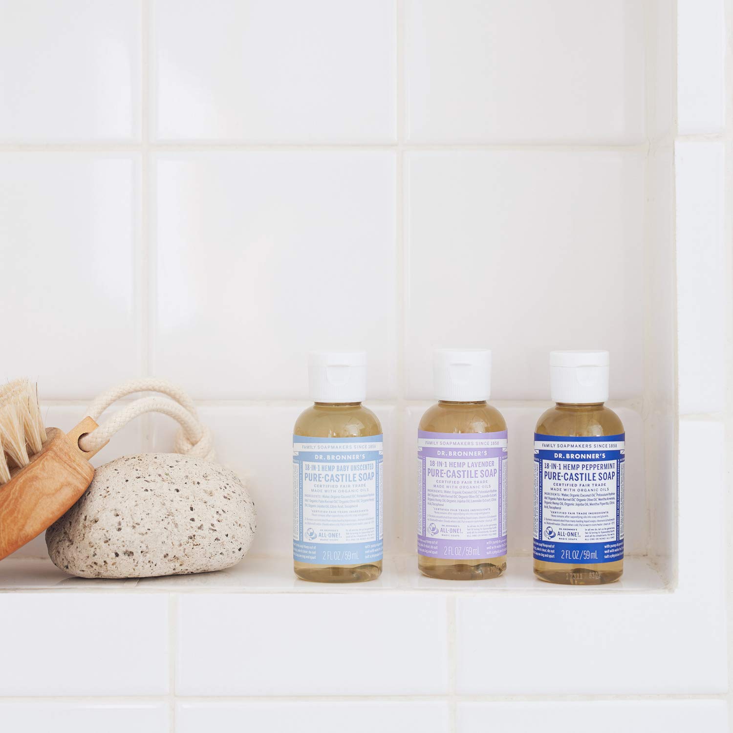 Dr. Bronner's - Pure-Castile Liquid Soap (Baby Unscented, 8 Ounce) - Made with Organic Oils, 18-in-1 Uses: Face, Hair, Laundry, Dishes, For Sensitive Skin, Babies, No Added Fragrance, Vegan, Non-GMO