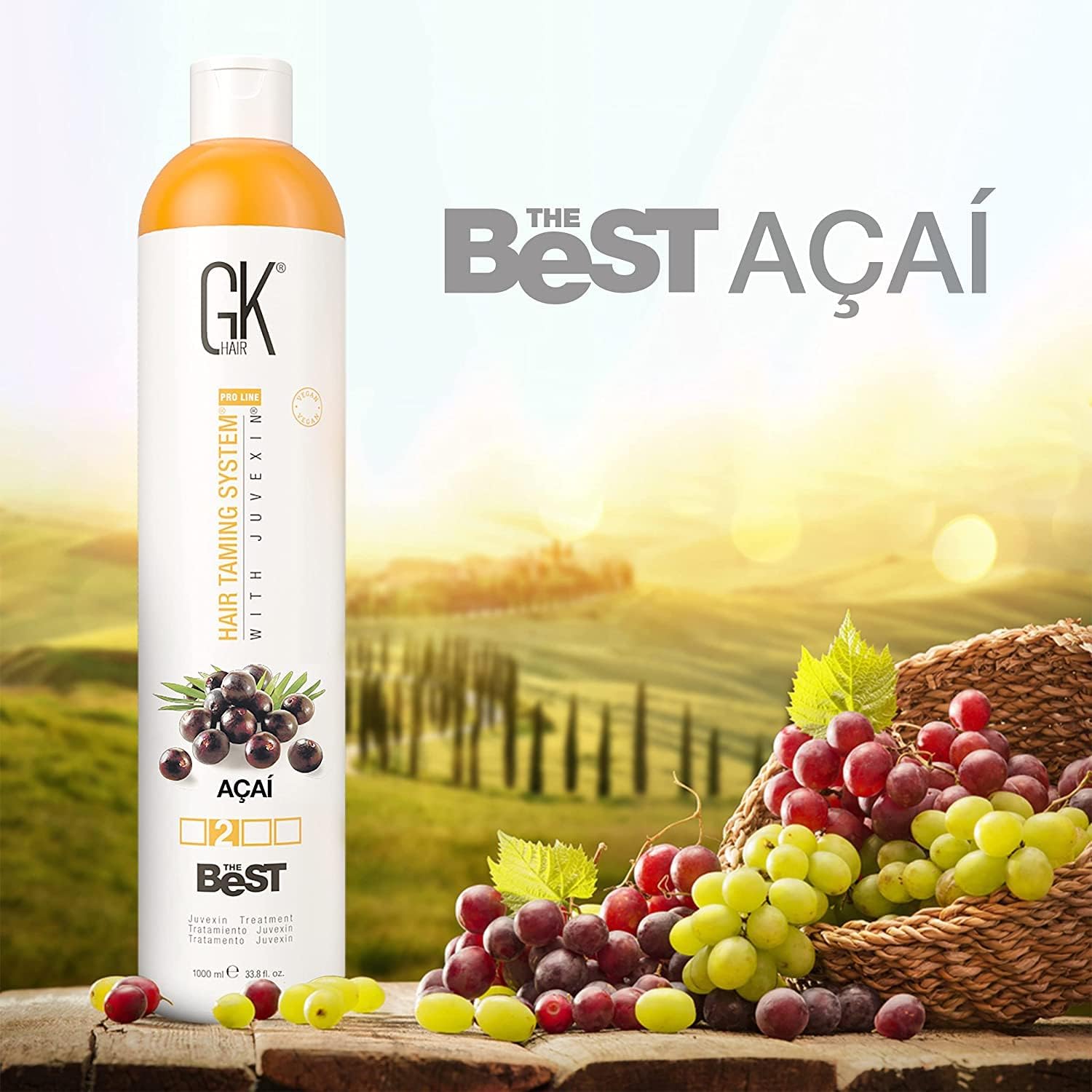 GK HAIR Global Keratin The Best (3.4 Fl Oz/100ml) Smoothing Keratin Hair Treatment - Professional Brazilian Complex Blowout Straightening For Silky Smooth & Frizz Free Hair