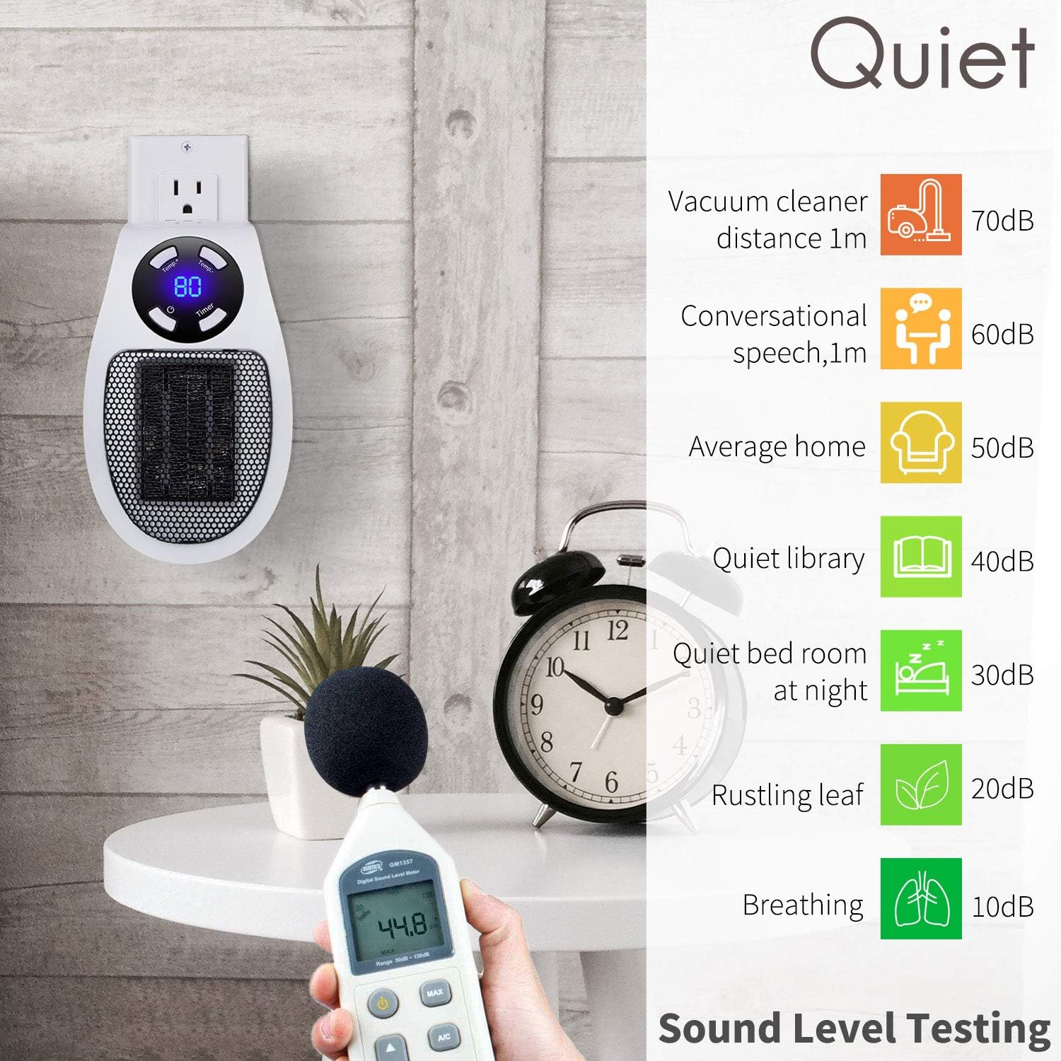 350W&450W Space Heater, Remote Wall Outlet Electric Space Heater as Seen on TV with Adjustable Thermostat and Timer and Led Display, Compact for Office Dorm Room