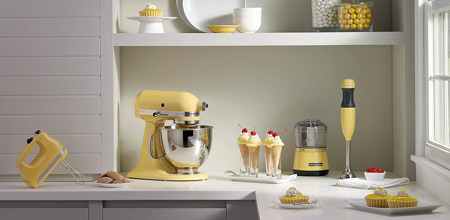KitchenAid Artisan Series 5 Quart Tilt Head Stand Mixer with Pouring Shield KSM150PS, Removable bowl, Aqua Sky