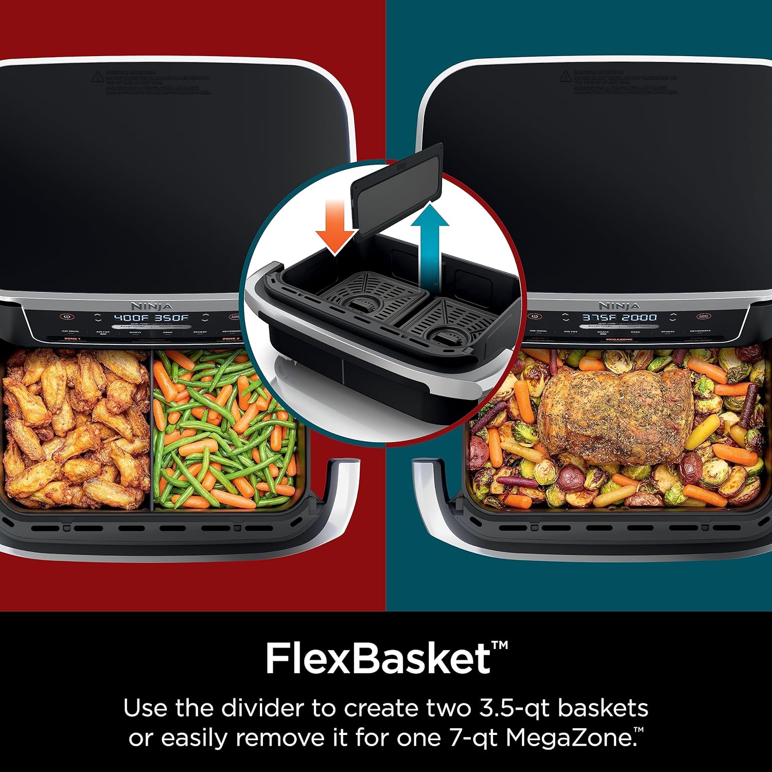 Ninja Air Fryer, Thermometer, Roast, Bake, Air Fry, Crisps, Broil, Reheats, Keep Warm, 10-in-1, Fries, Frozen Food, Veggies, and Meat, Quick Meals, Healthy Meals, Less Oil