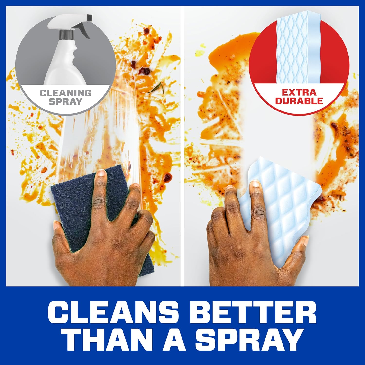 Mr. Clean Magic Eraser Variety Pack with Ultra Thick, Ultra Foamy, and Extra Durable Multi Purpose Cleaner, Magic Eraser Sponge Multi Surface Cleaner, 6ct